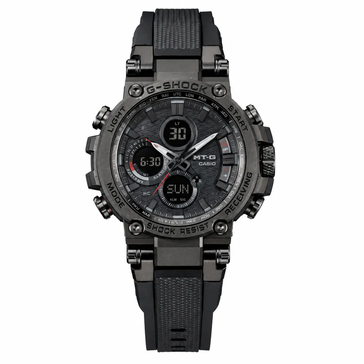 G-SHOCK TITAN FORCE ANALOG X DIGITAL STEALTH BLACK SPORT WATCH