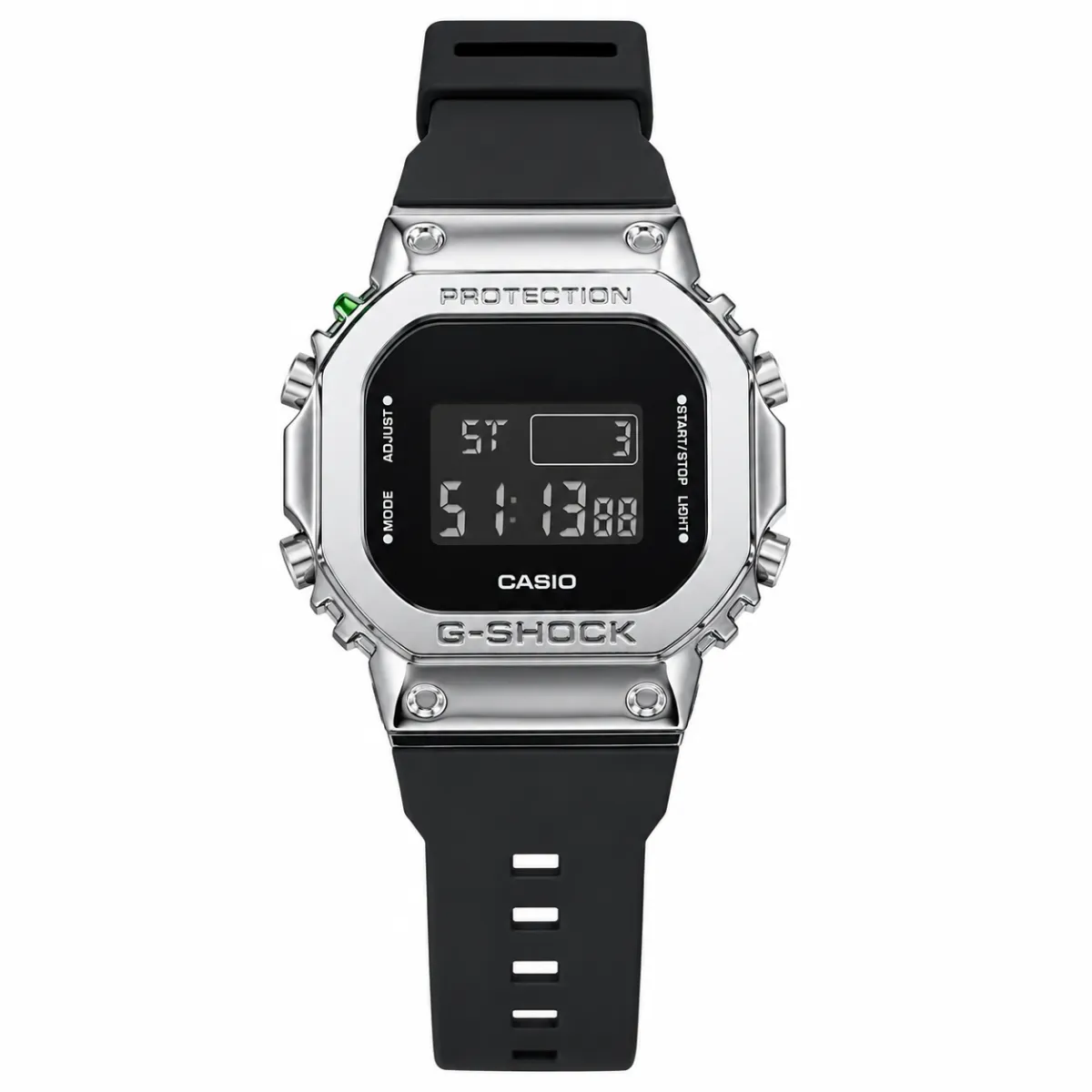 CASIO G-SHOCK SILVER SQUARE FACE METAL CASE WATCH