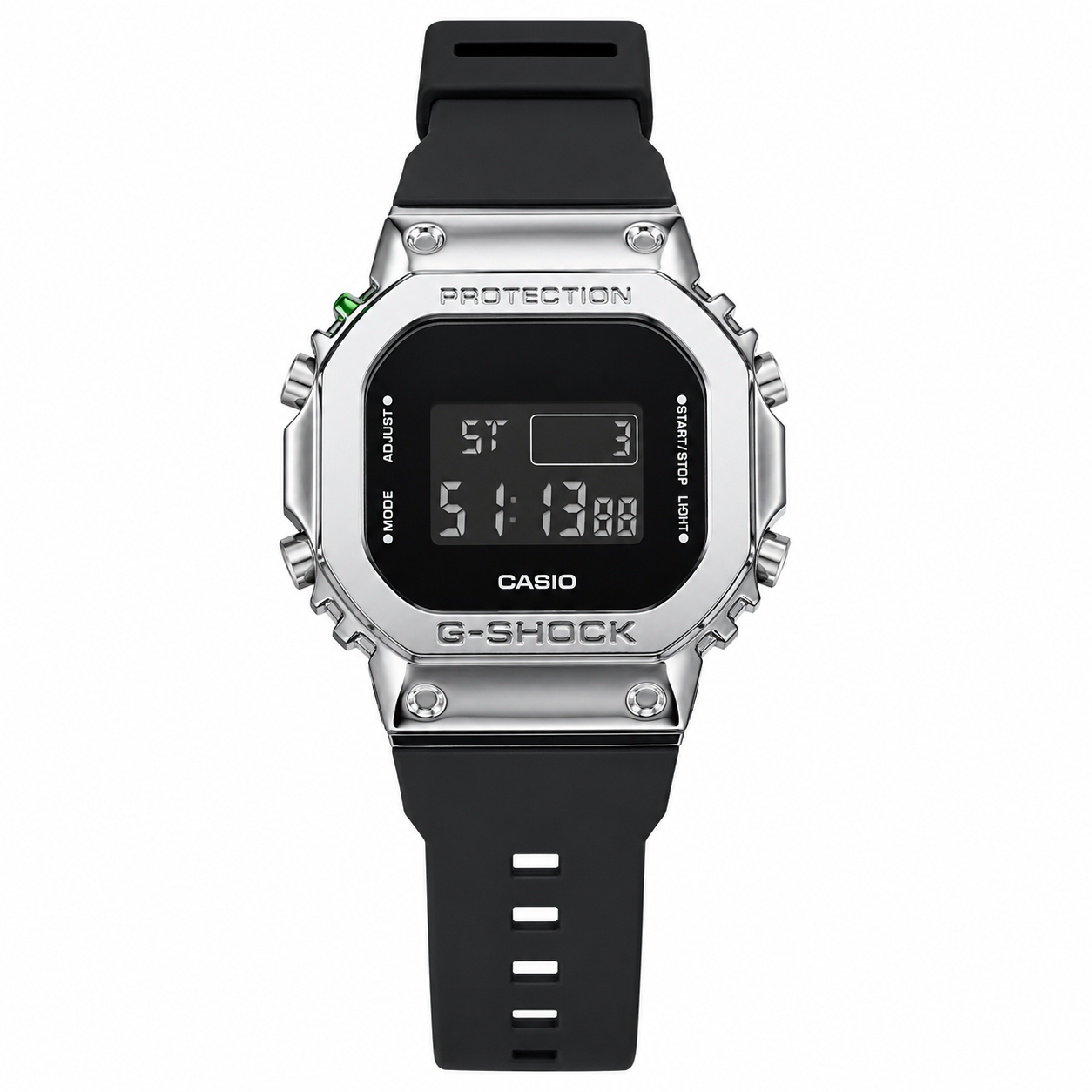 CASIO G-SHOCK SILVER SQUARE FACE METAL CASE WATCH