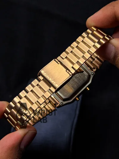 CASIO AQ ANALOG X DIGITAL WATCH COPPER CASE BLACK DIAL_img_5