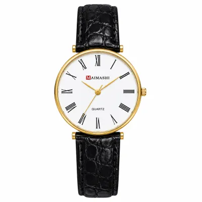 MAIMASHI CLASSIC WHITE DIAL LEATHER STRAP WATCH_img_0