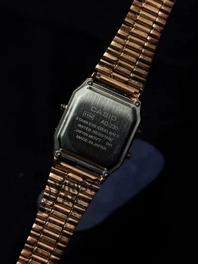 CASIO AQ ANALOG X DIGITAL WATCH COPPER CASE BLACK DIAL_img_4