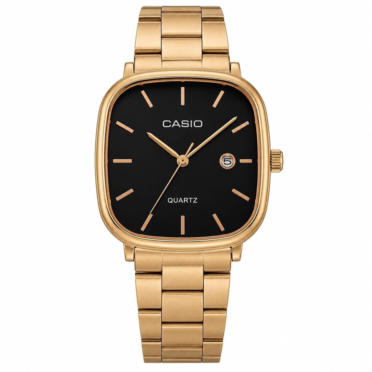 CASIO QUARTZ VINTAGE CHAIN ROSE GOLD BLACK_img_0