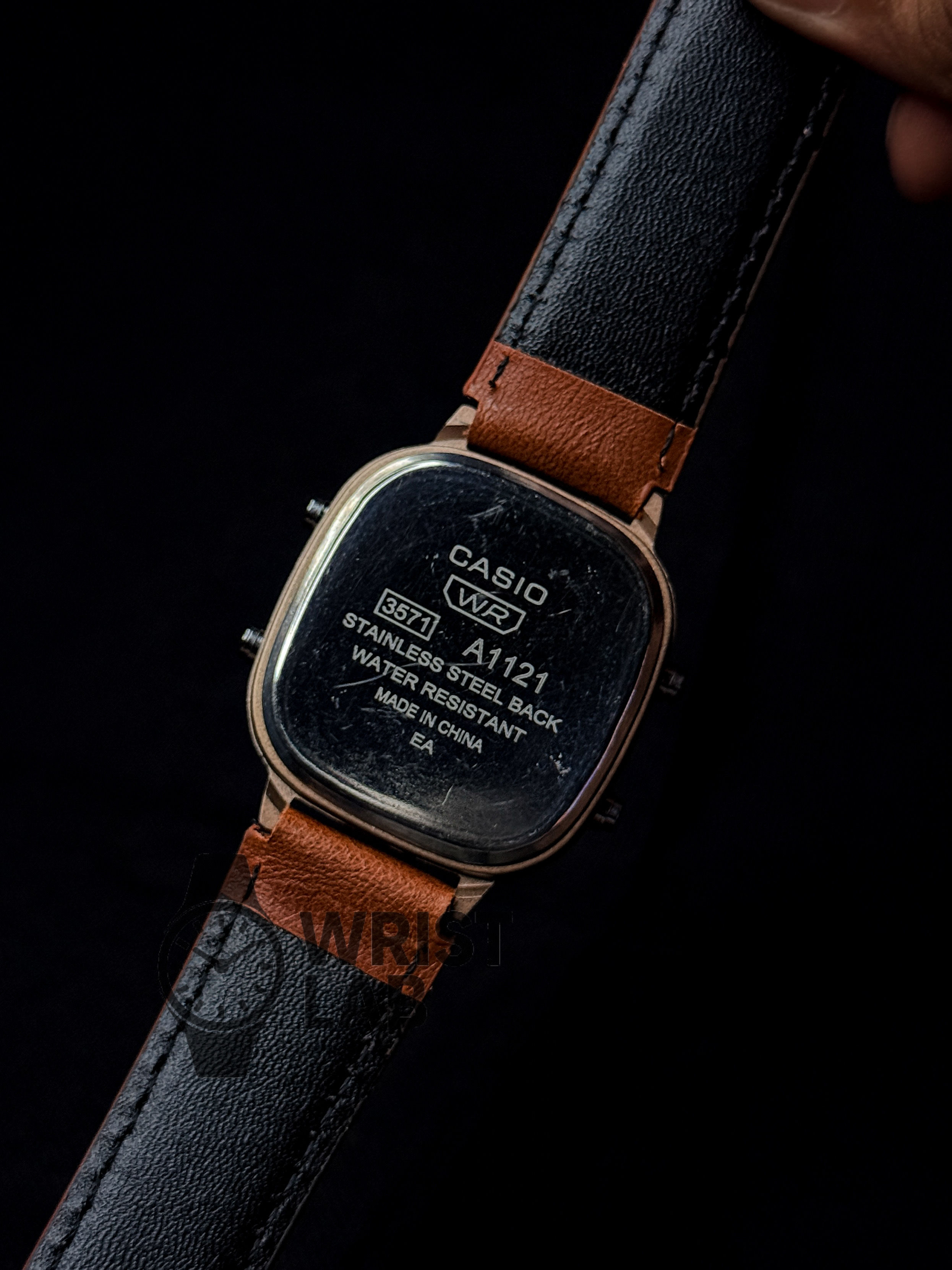 CASIO RETRO WORLD TIMER DIGITAL BISCUIT BELT BRONZE CASE_img_5