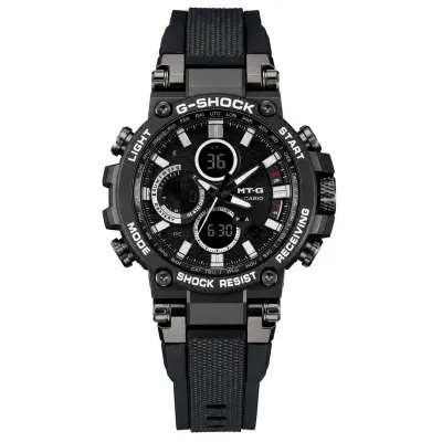 G-SHOCK TITAN FORCE ANALOG X DIGITAL BLACK BEZEL WHITE ACCENT SPORT WATCH_img_0
