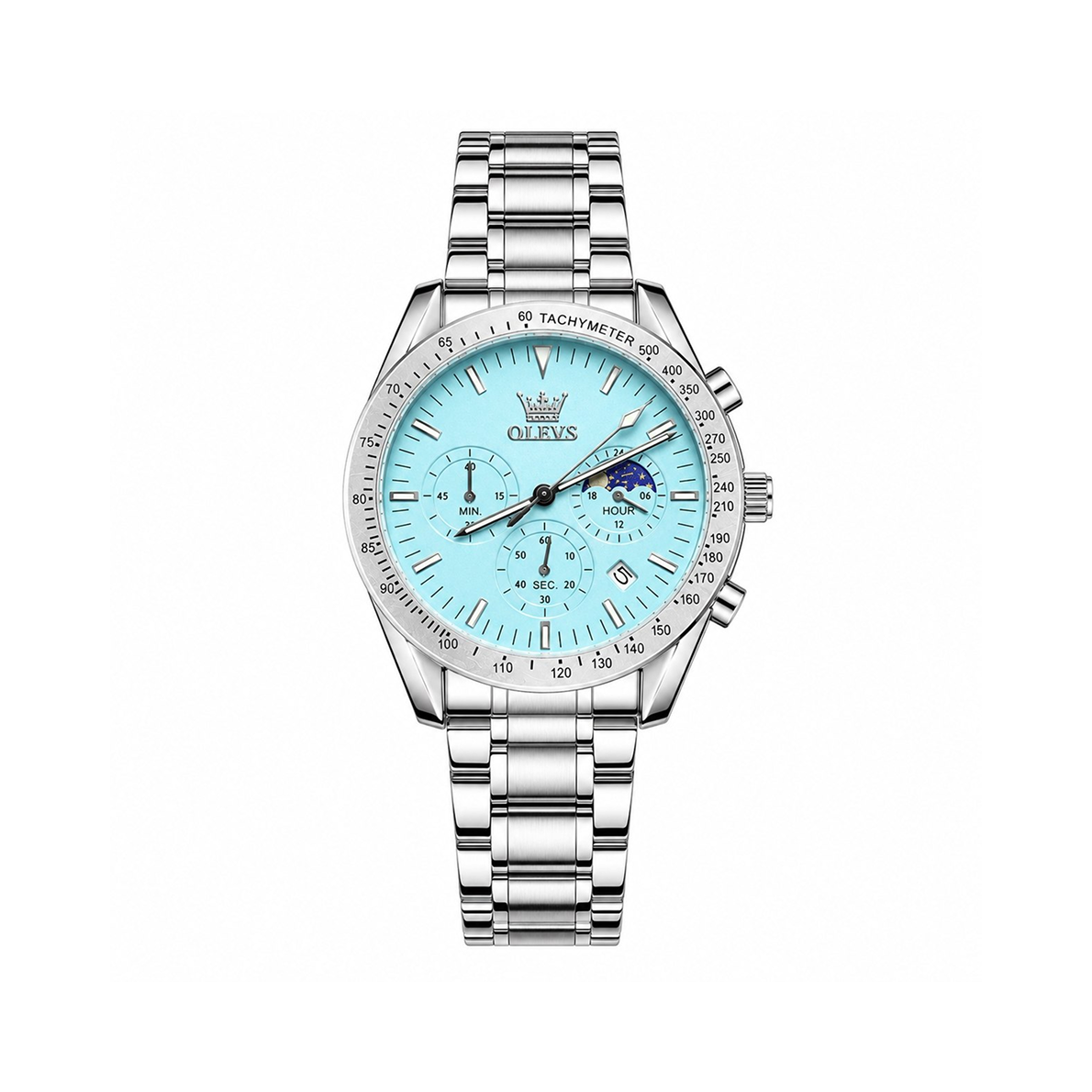 OLEVS MULTI-FUNCTION STYLE SILVER CASE TIFFANY DIAL_img_0