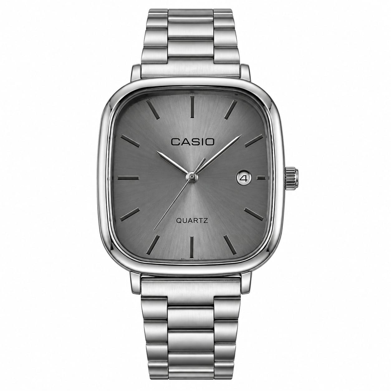 CASIO QUARTZ VINTAGE CHAIN SILVER GREY_img_0