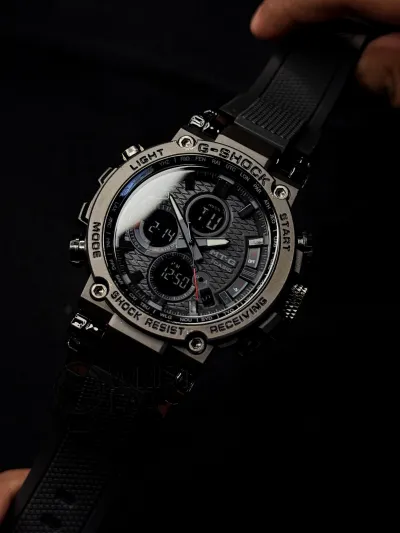 G-SHOCK TITAN FORCE ANALOG X DIGITAL STEALTH BLACK SPORT WATCH_img_1