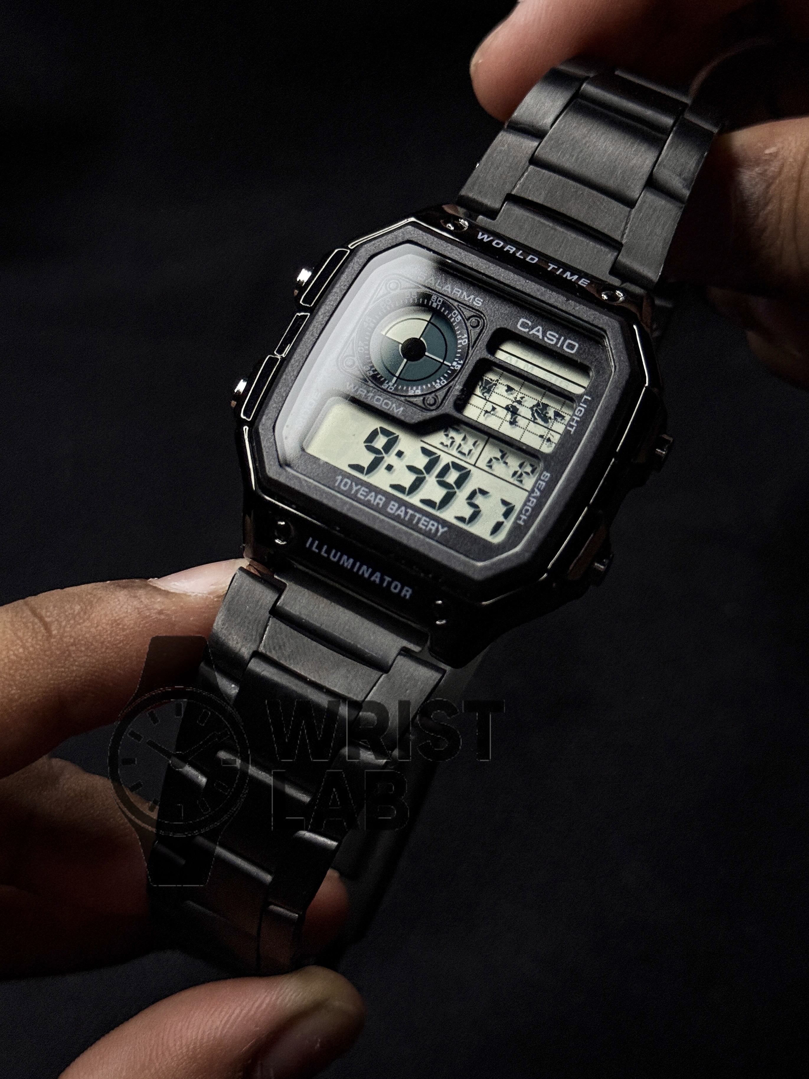 CASIO ROYALE STEEL BRACELET FULL BLACK_img_0