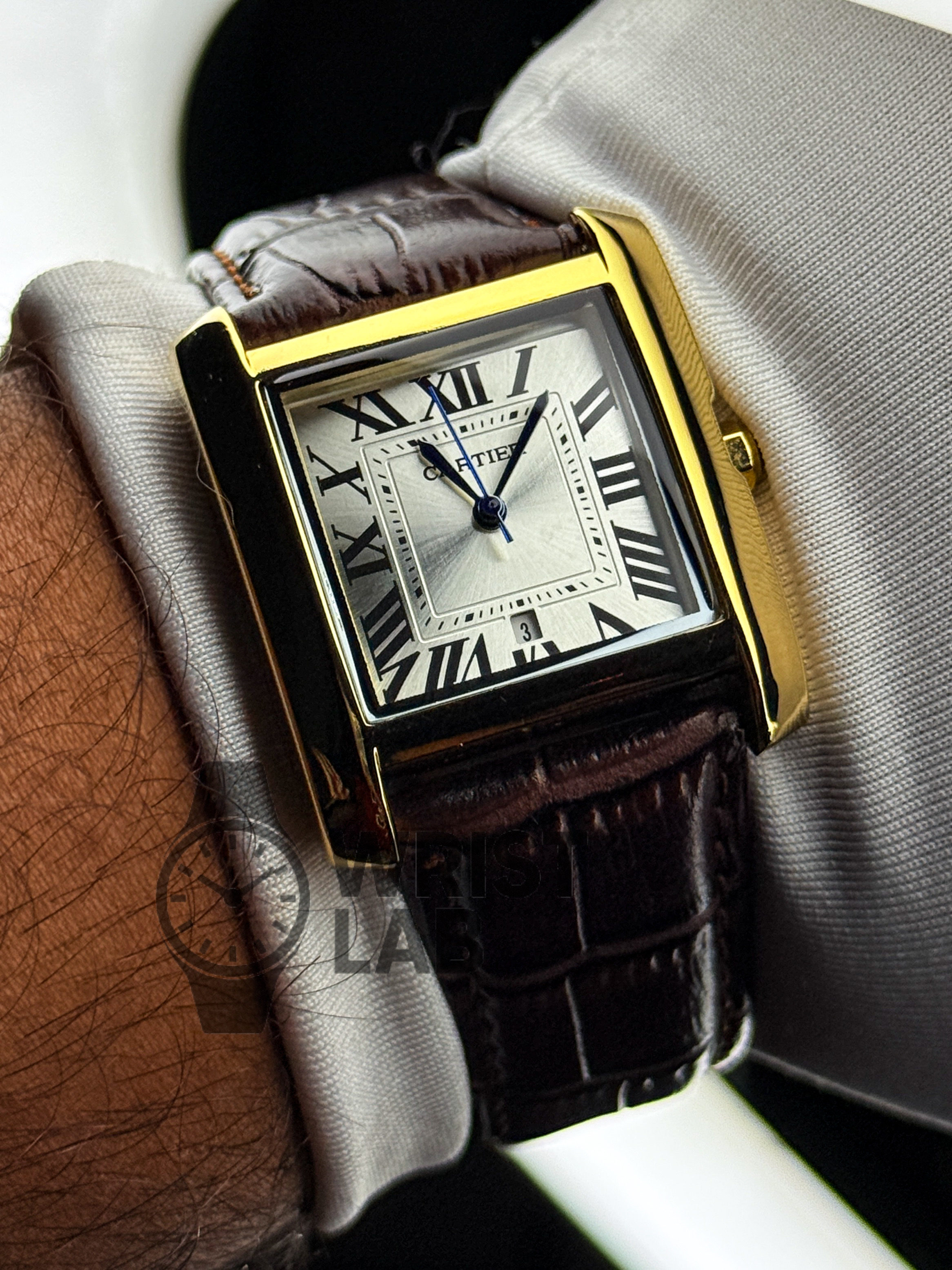 CARTIER MONARCH CLASSIC SQUARE GOLD BROWN EDITION_img_2