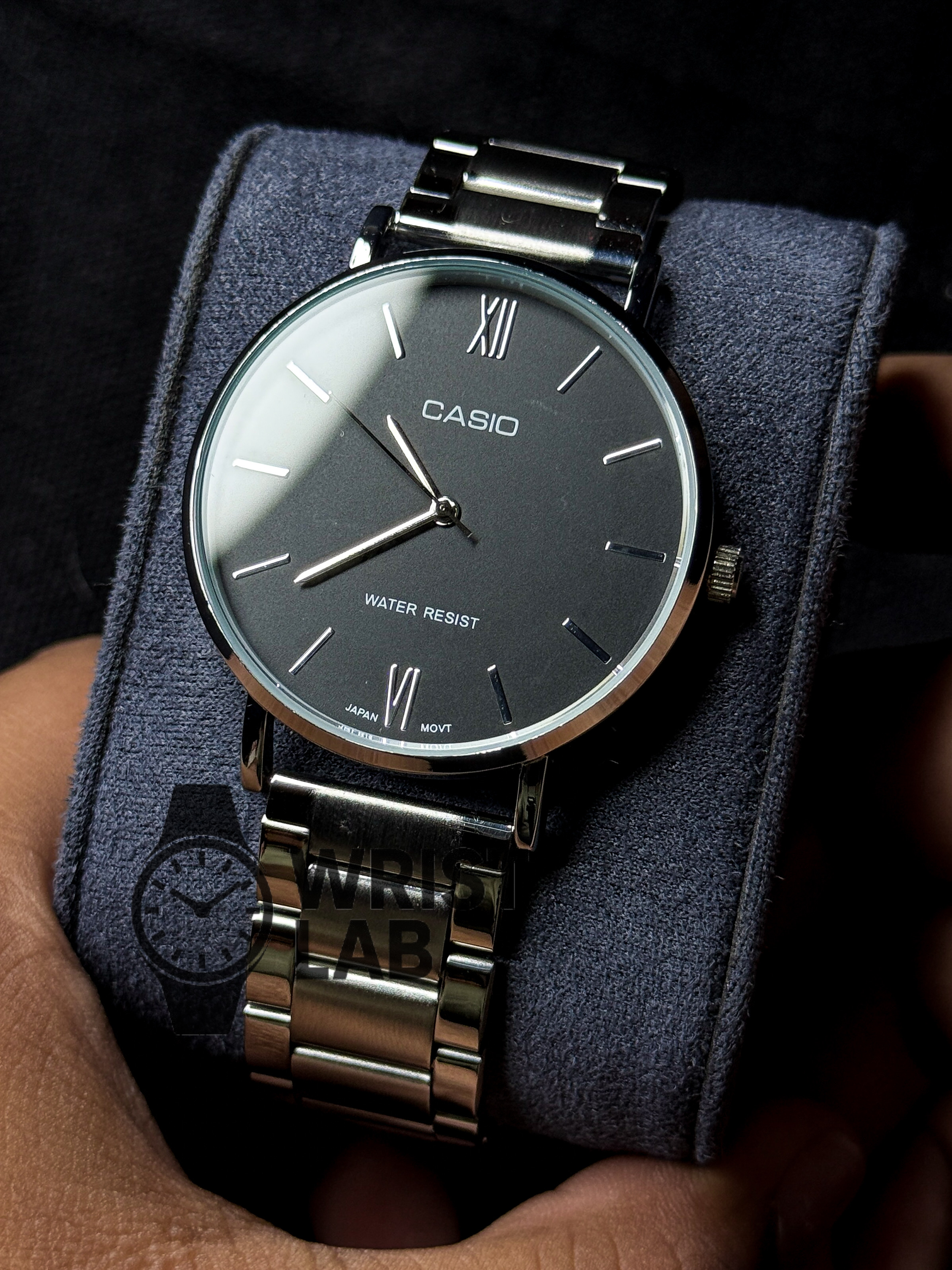 CASIO CLASSIC LINEAR SILVER CHAIN BLACK DIAL_img_0
