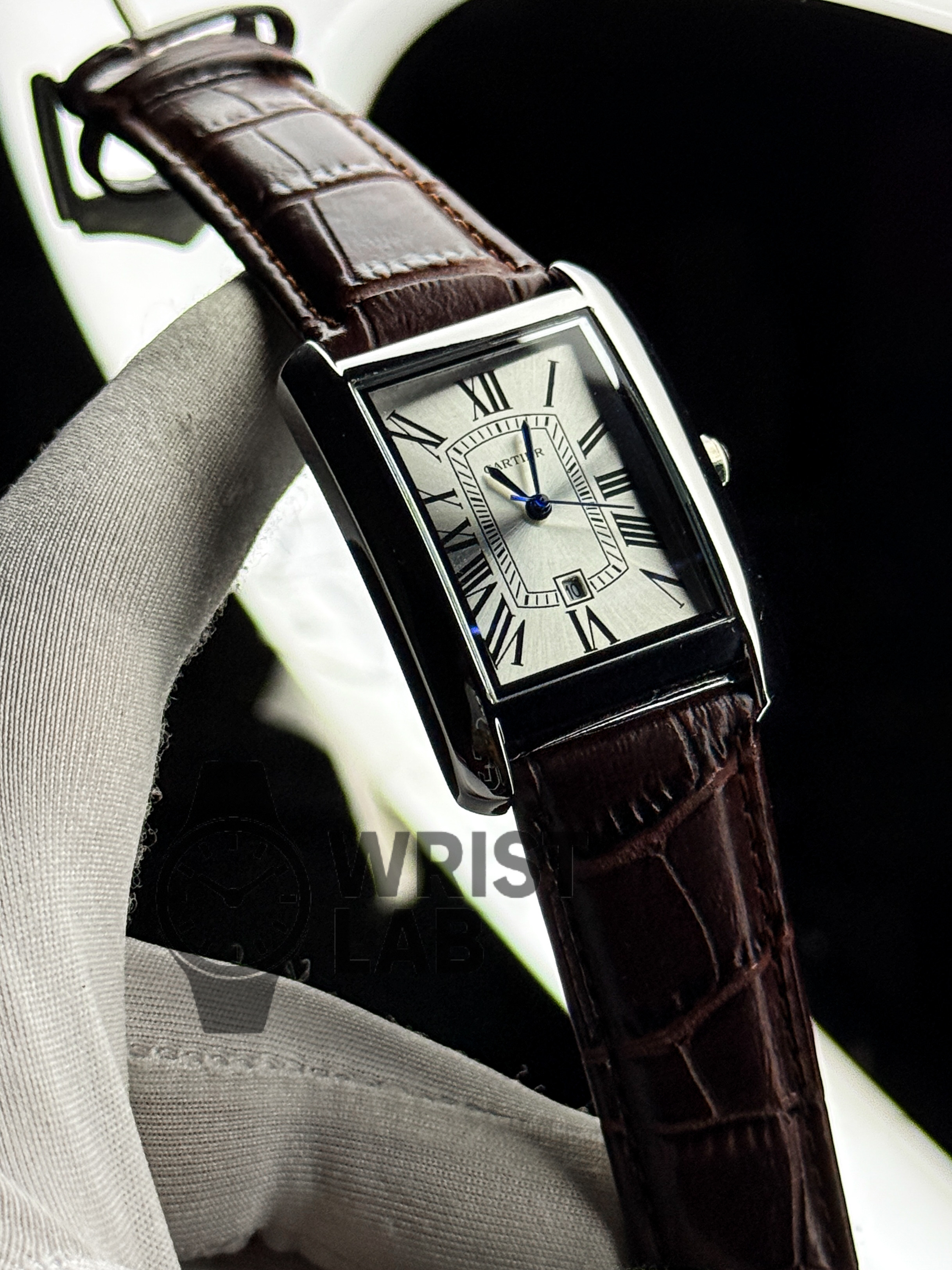 CARTIER MONARCH CLASSIC RECTANGLE SILVER BROWN EDITION_img_0