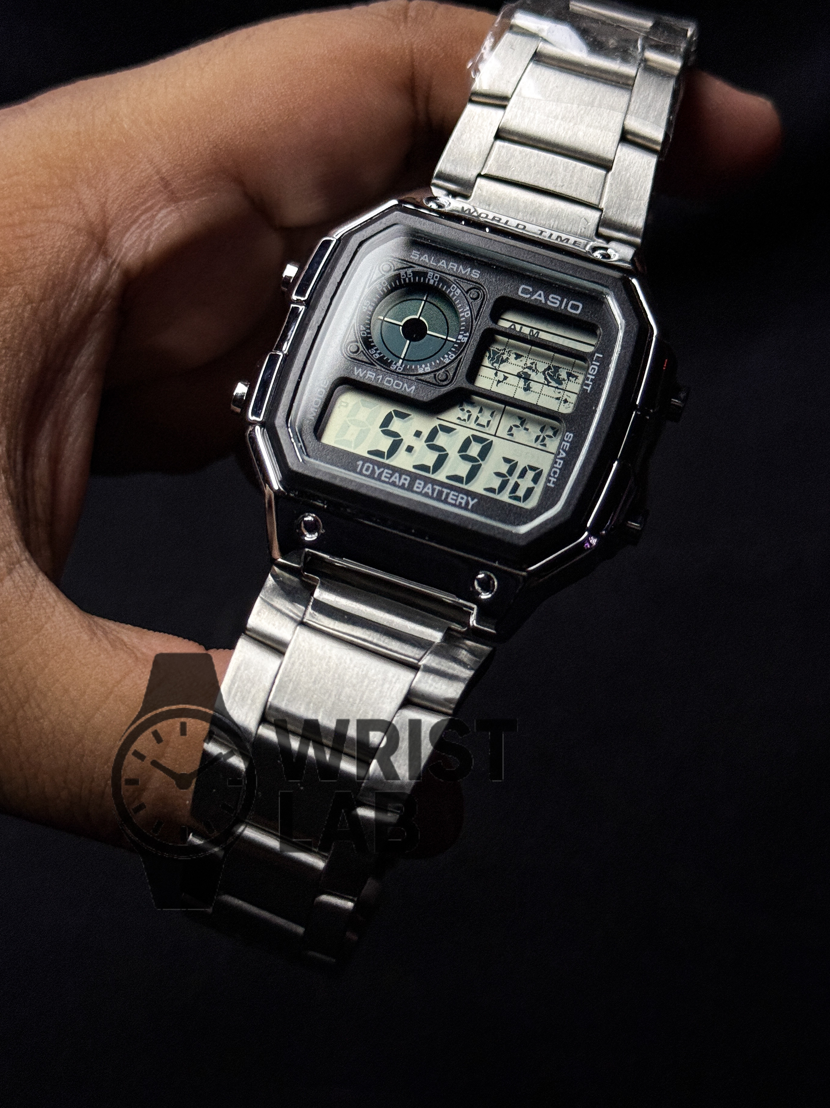 CASIO ROYALE STEEL BRACELET BLACK DIAL_img_2