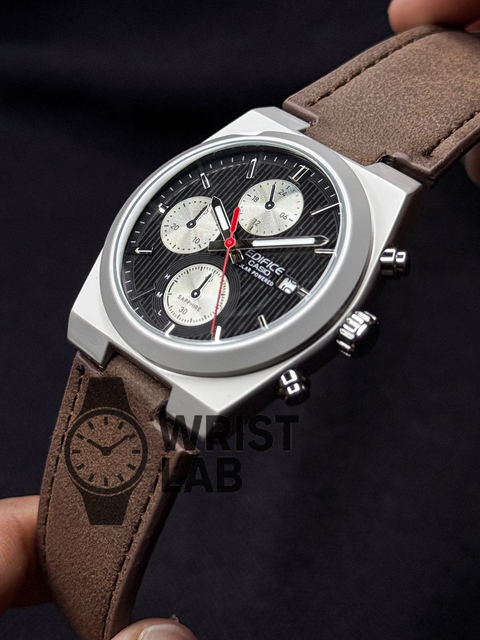 EDIFICE GRAND PRIX BROWN BELT BLACK DIAL_img_2