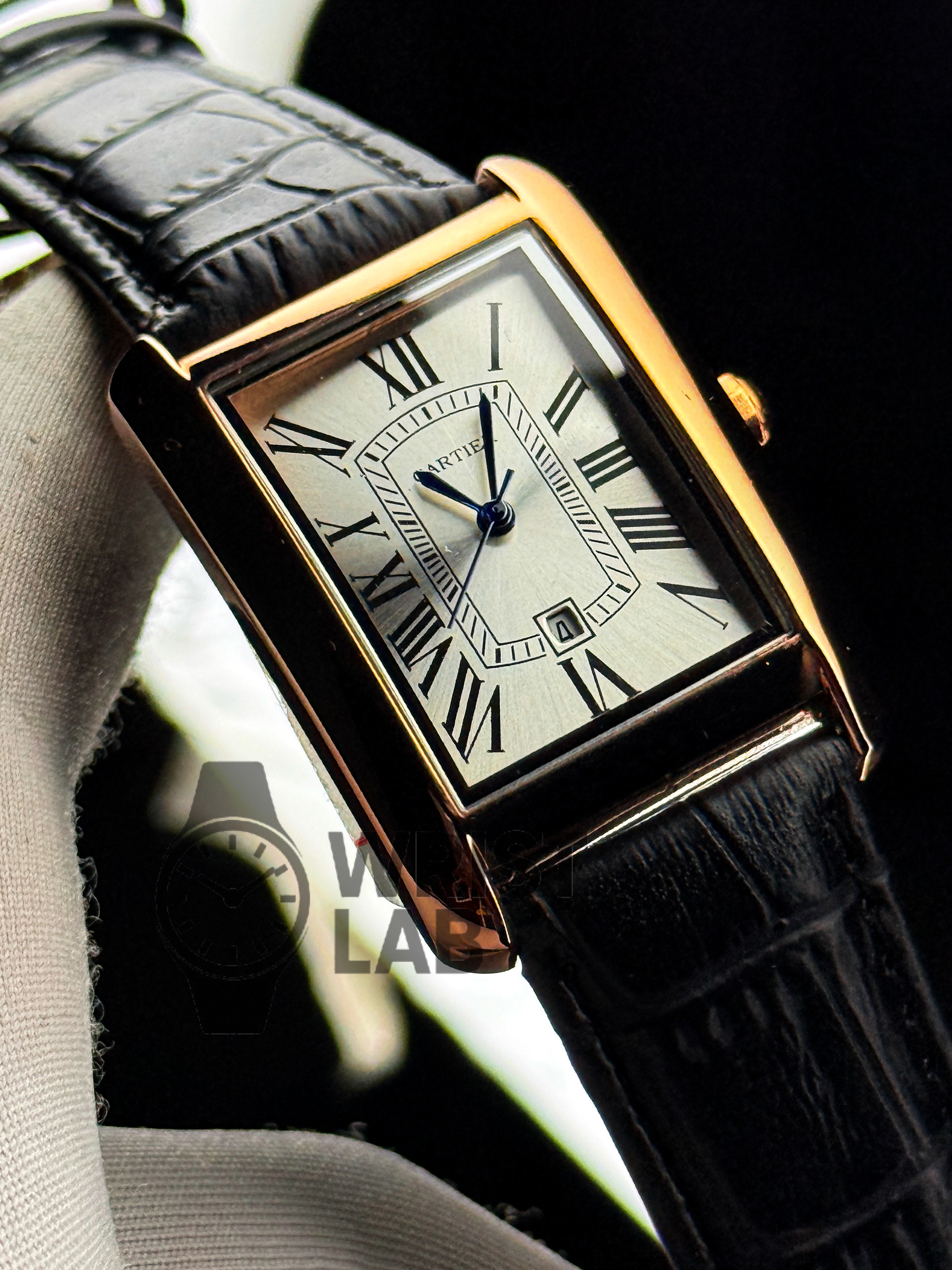 CARTIER MONARCH CLASSIC RECTANGLE ROSE GOLD BLACK EDITION_img_1