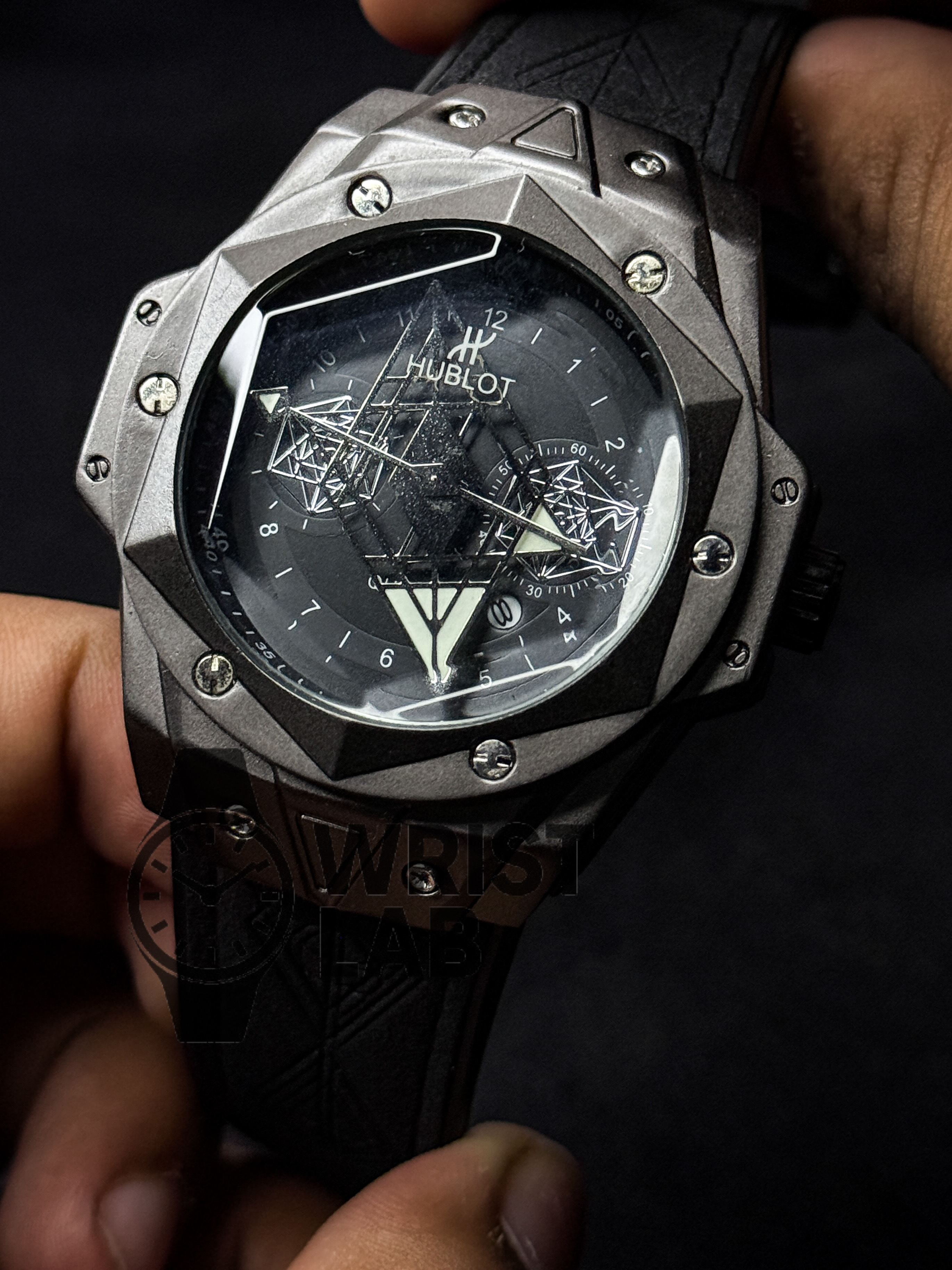 HUBLOT SANG BLEU BLACK MENS WATCH_img_2