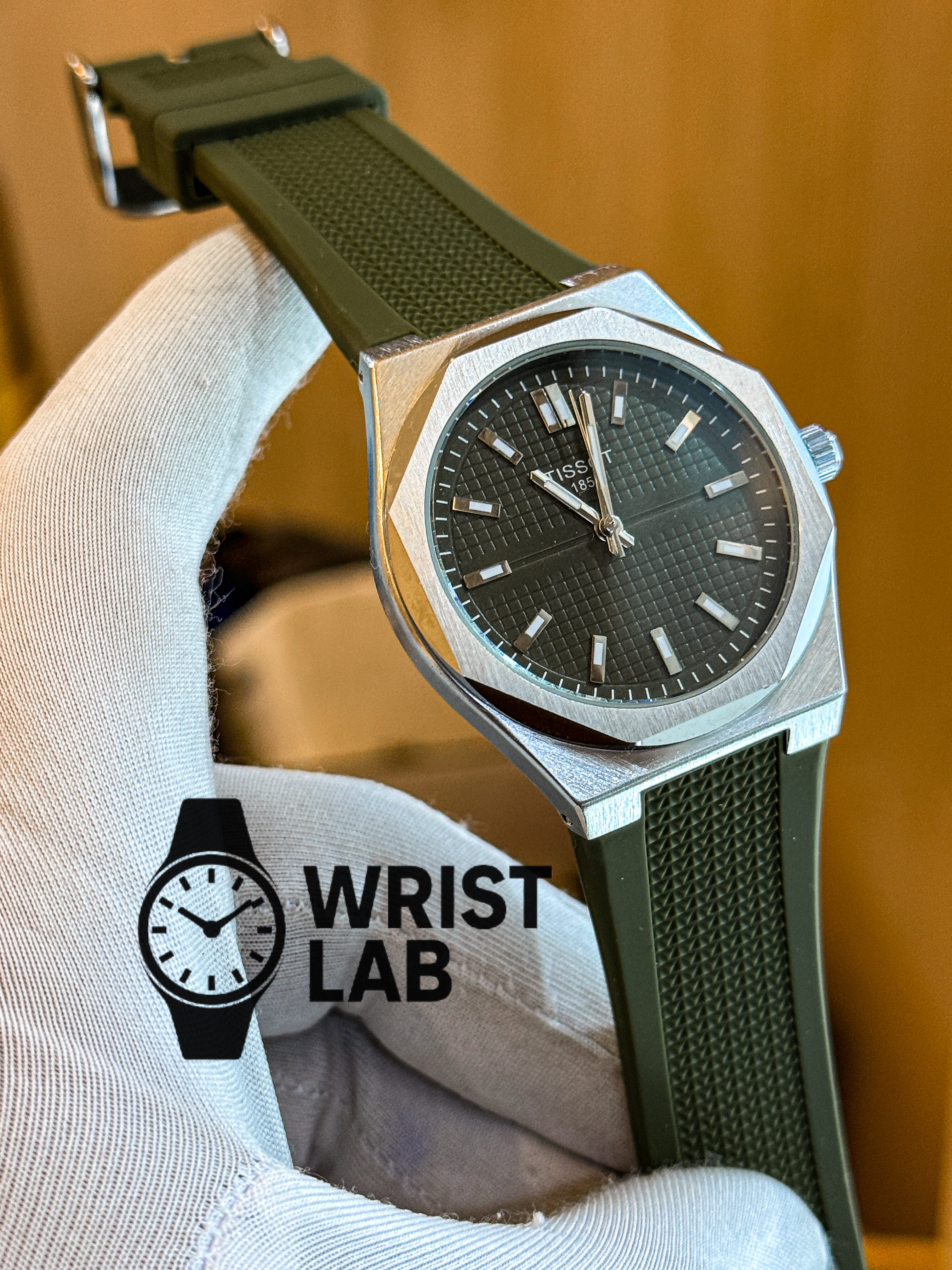 TISSOT VANTAGE GREEN BELT SILVER GREEN DIAL_img_0