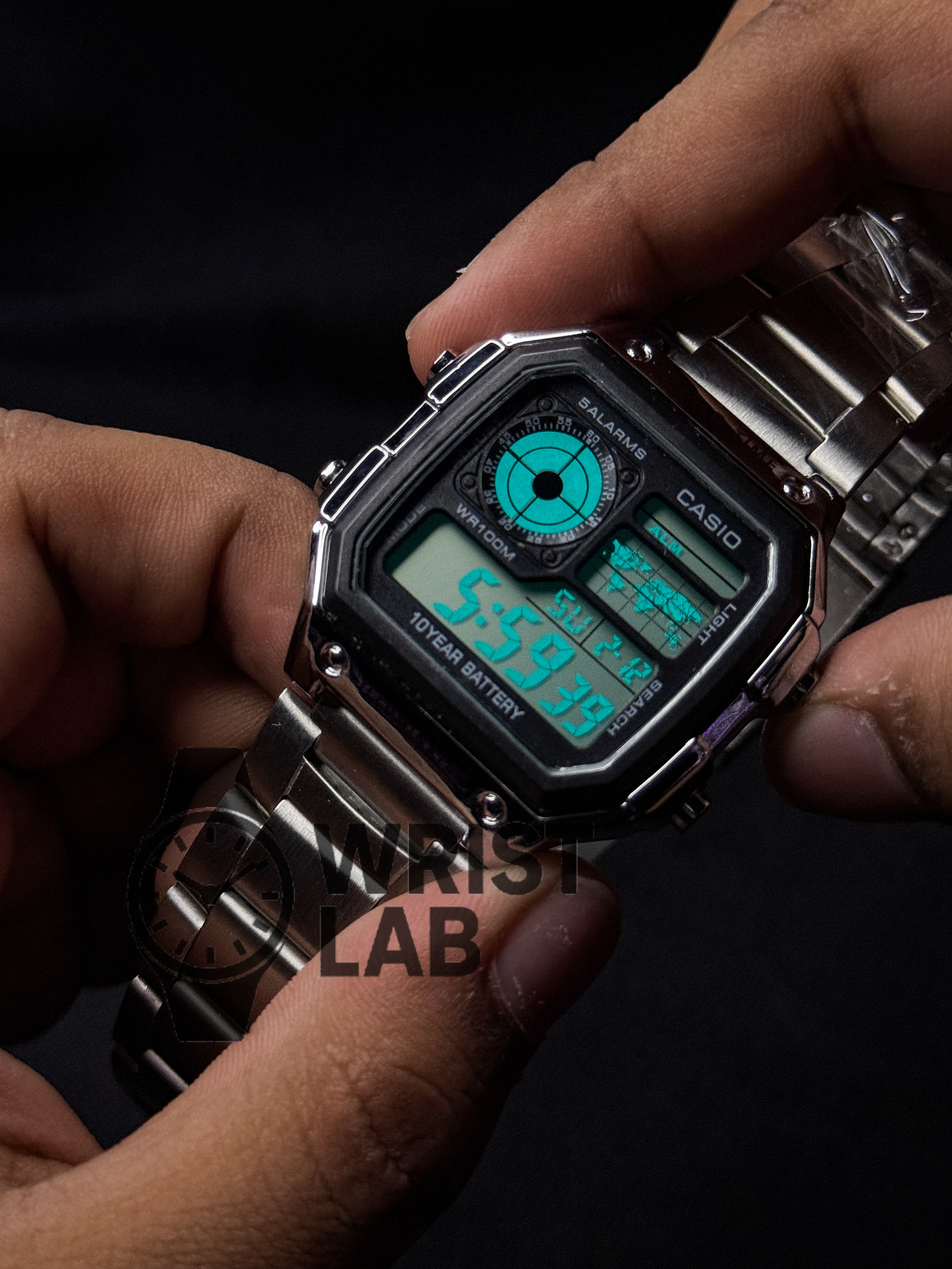 CASIO ROYALE STEEL BRACELET BLACK DIAL_img_1