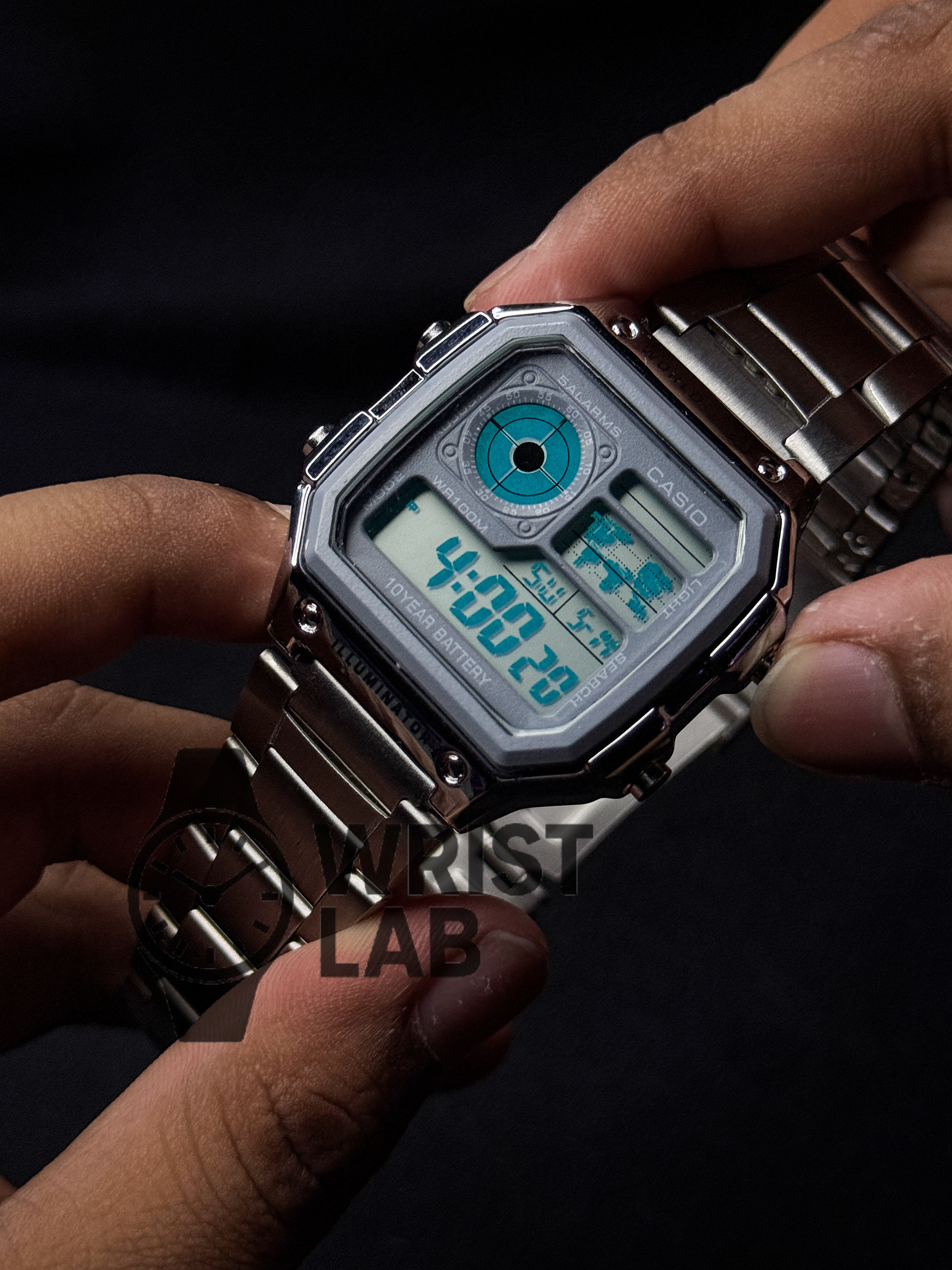 CASIO ROYALE STEEL BRACELET GREY DIAL_img_1