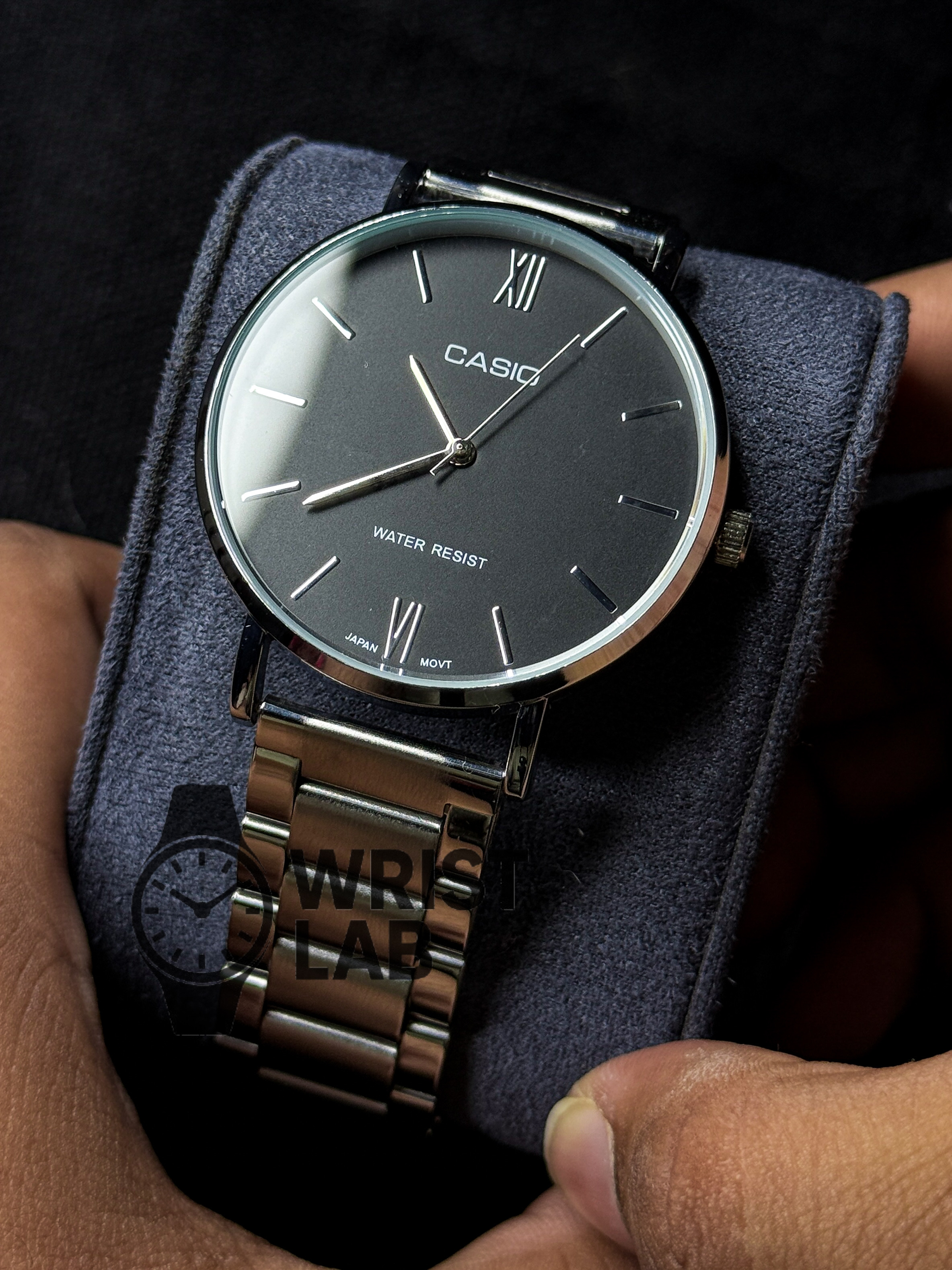 CASIO CLASSIC LINEAR SILVER CHAIN BLACK DIAL_img_1