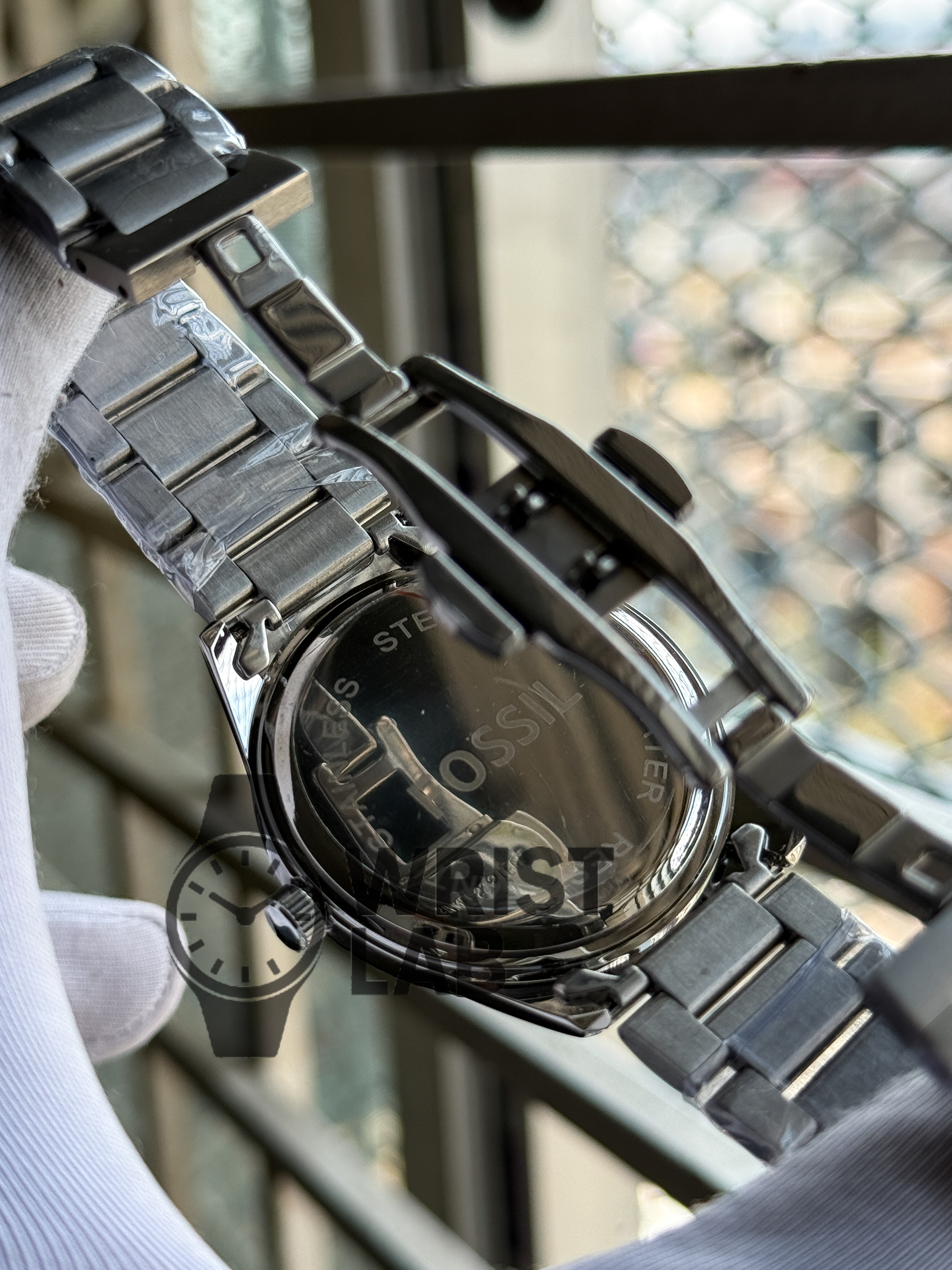 FOSSIL AZURE RADIANCE STEEL EDITION BLUE DIAL SILVER CHAIN_img_4