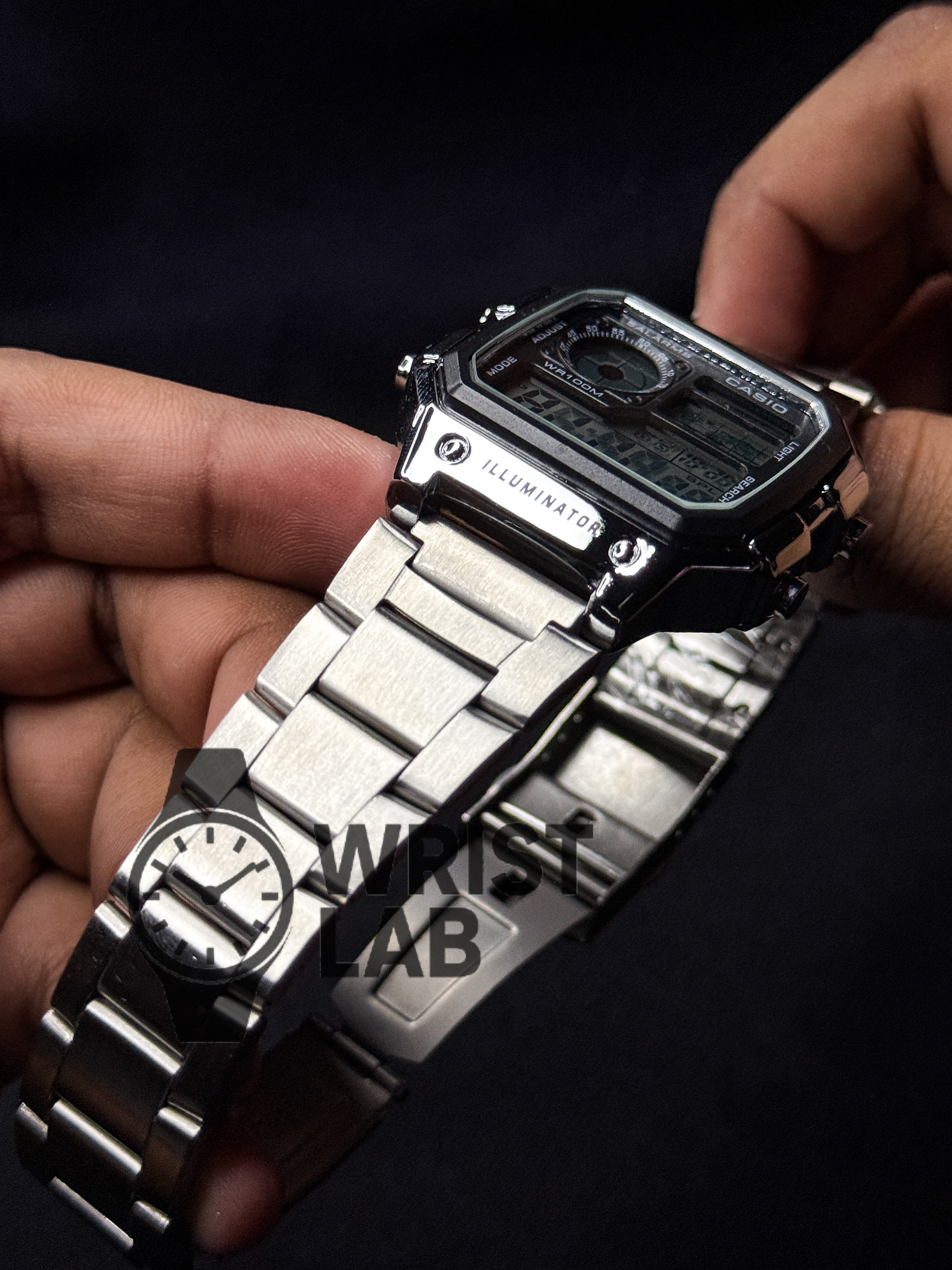 CASIO ROYALE STEEL BRACELET BLACK DIAL_img_3
