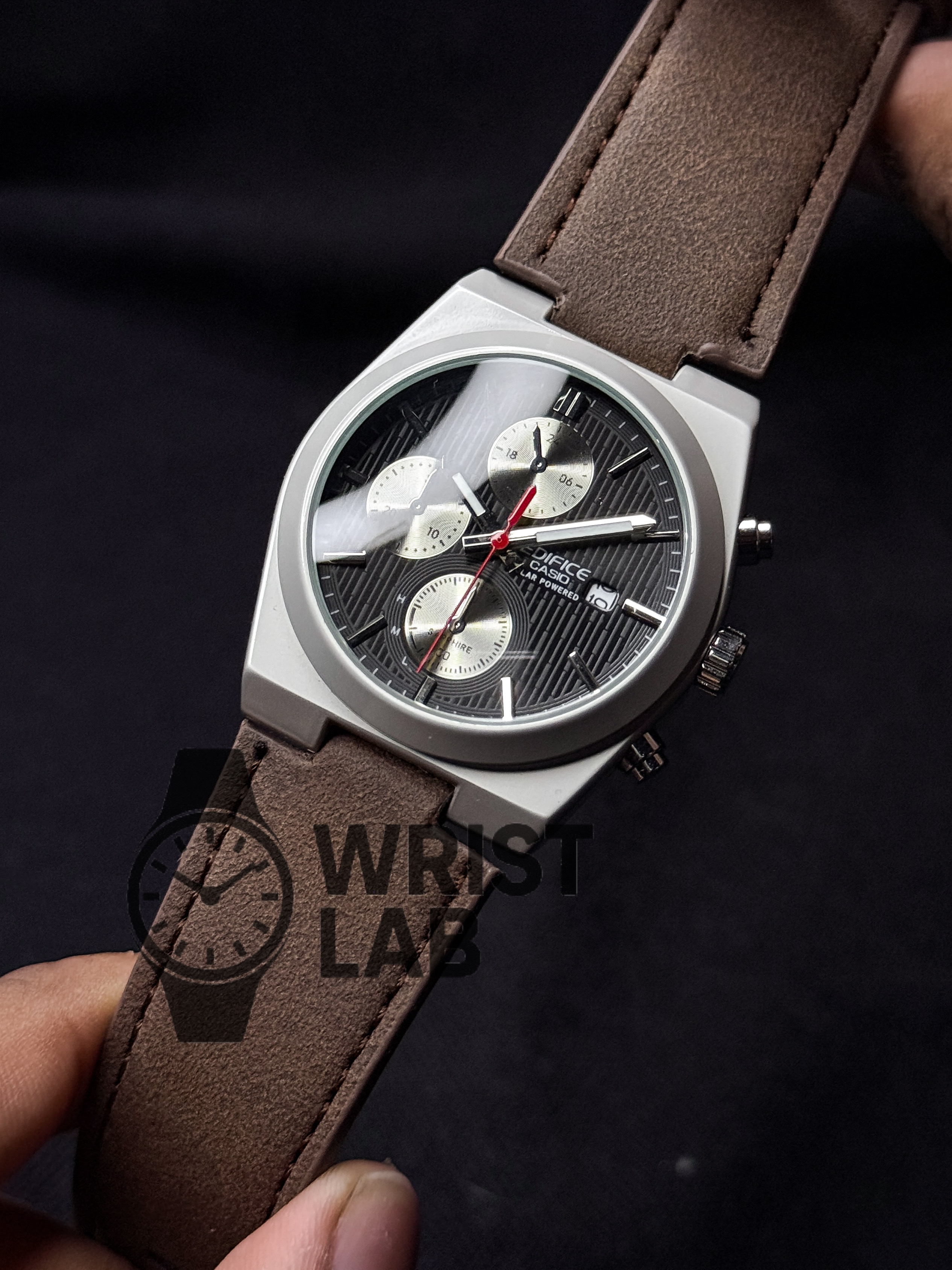 EDIFICE GRAND PRIX BROWN BELT BLACK DIAL_img_1