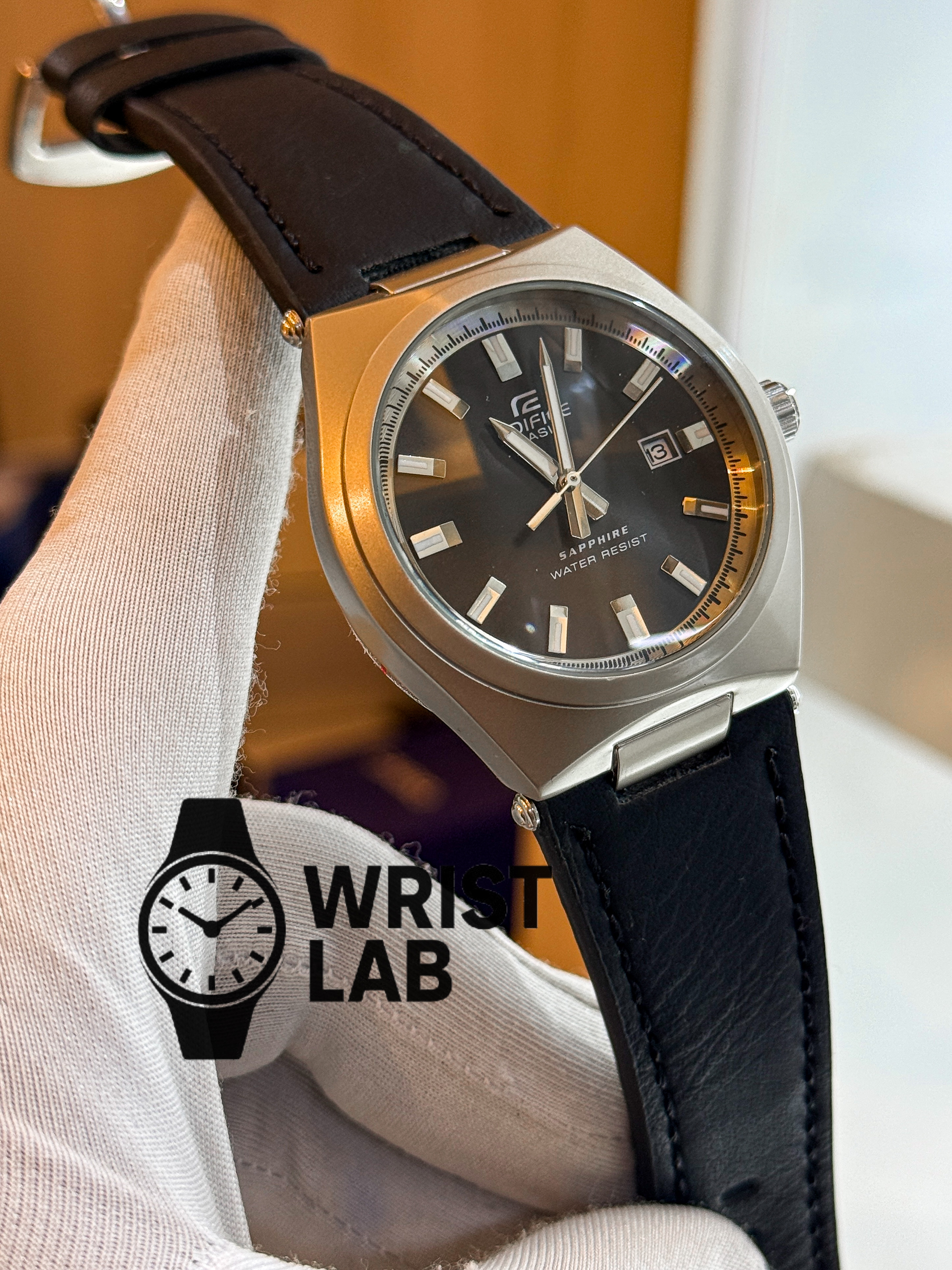 EDIFICE ELITE BLACK BELT SILVER CASE_img_0