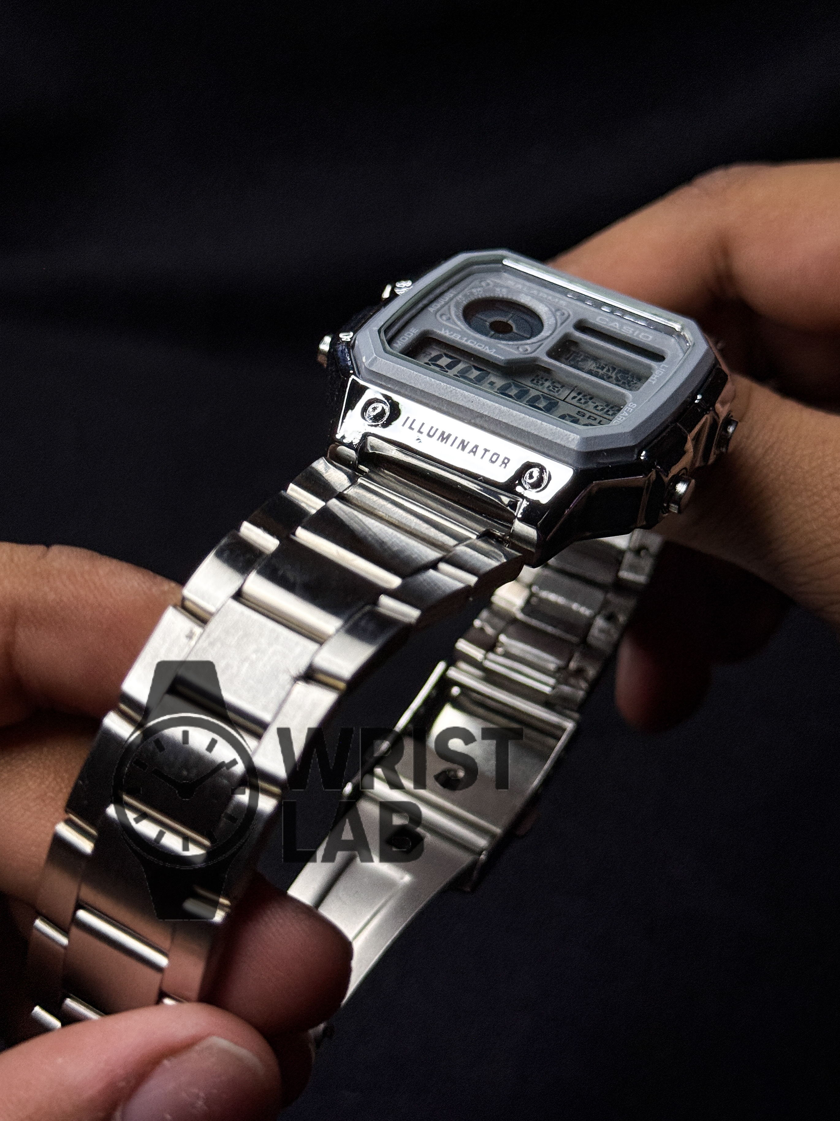 CASIO ROYALE STEEL BRACELET GREY DIAL_img_2