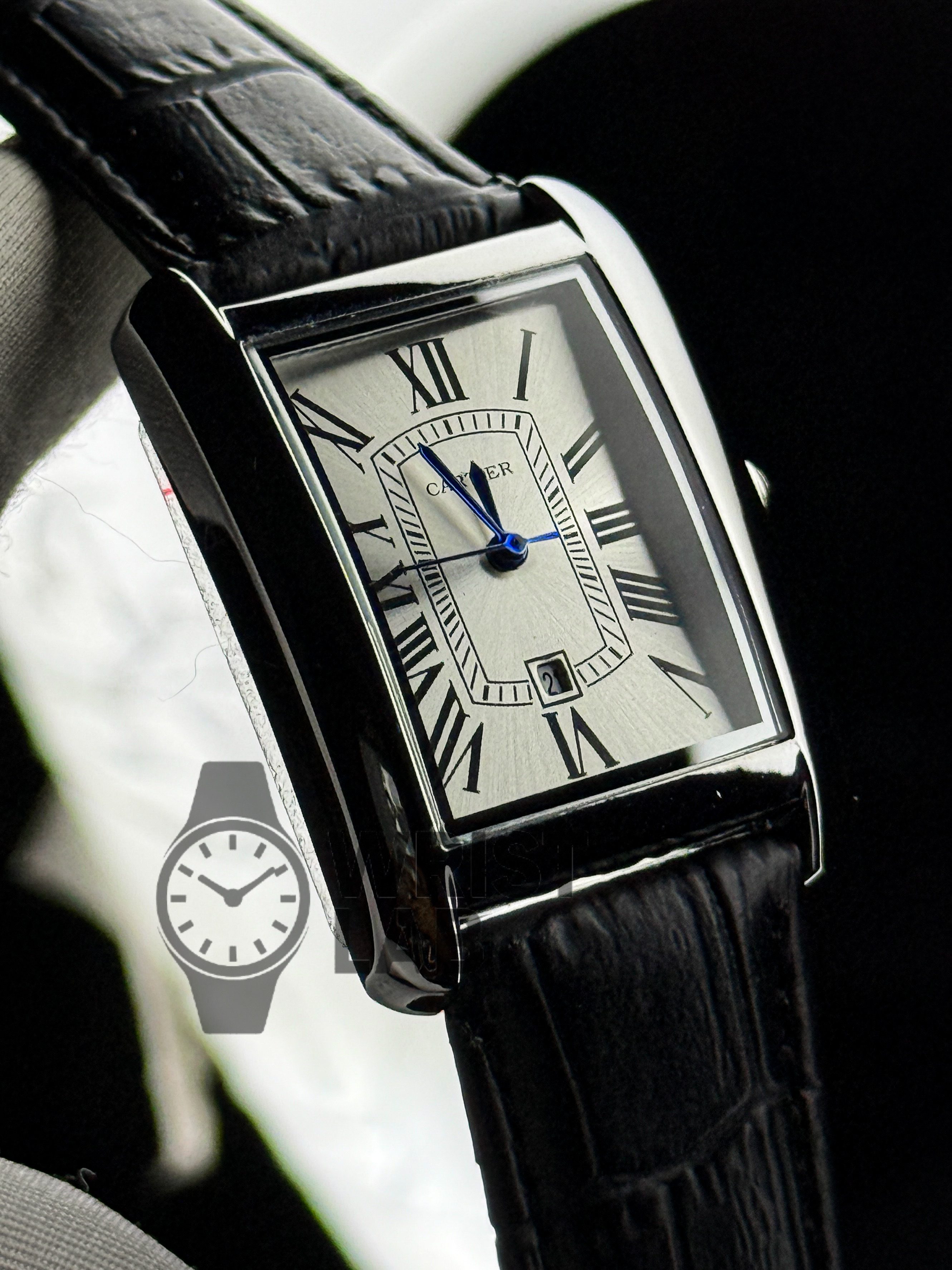CARTIER MONARCH CLASSIC RECTANGLE SILVER BLACK EDITION_img_1