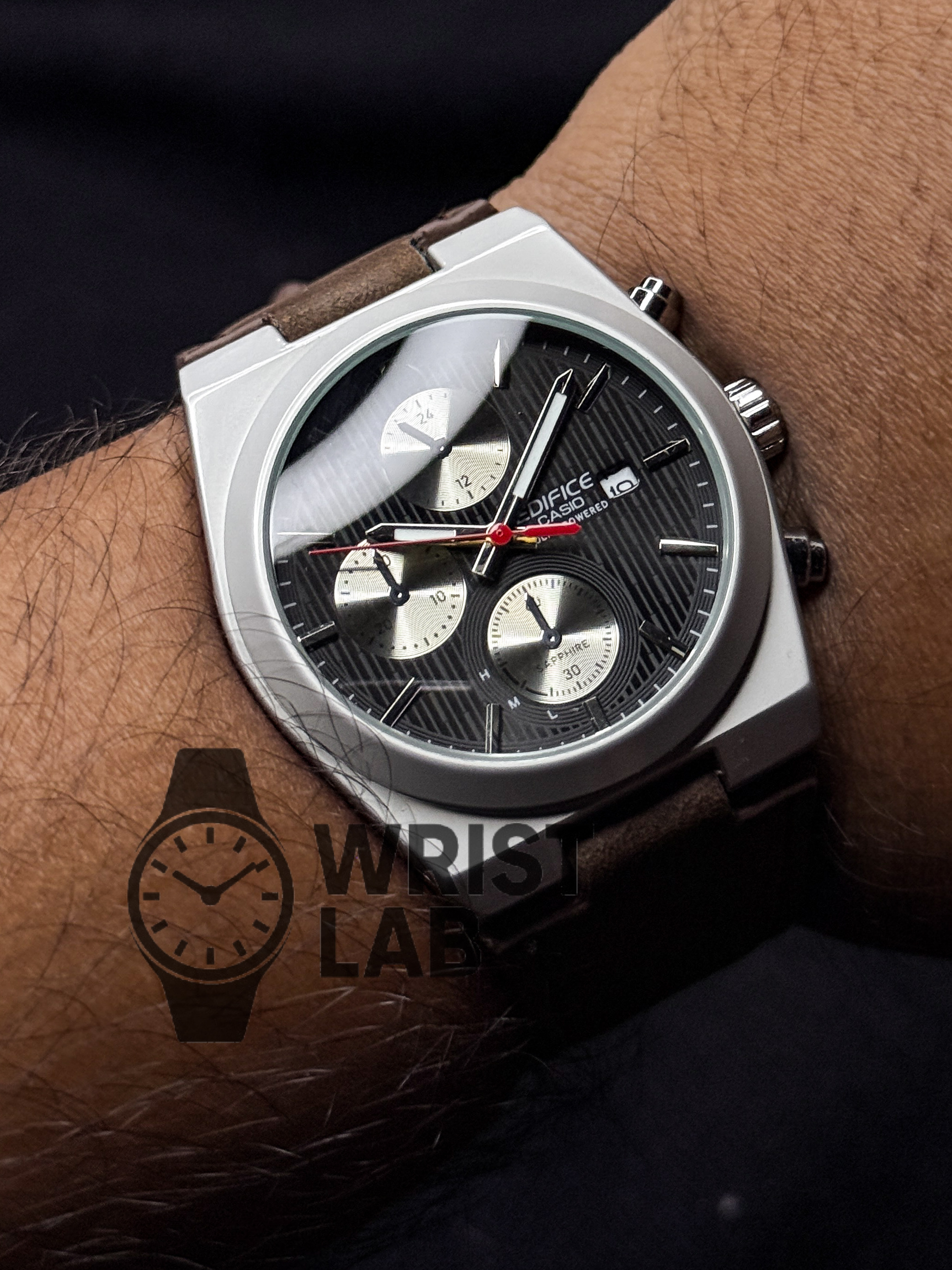 EDIFICE GRAND PRIX BROWN BELT BLACK DIAL_img_3