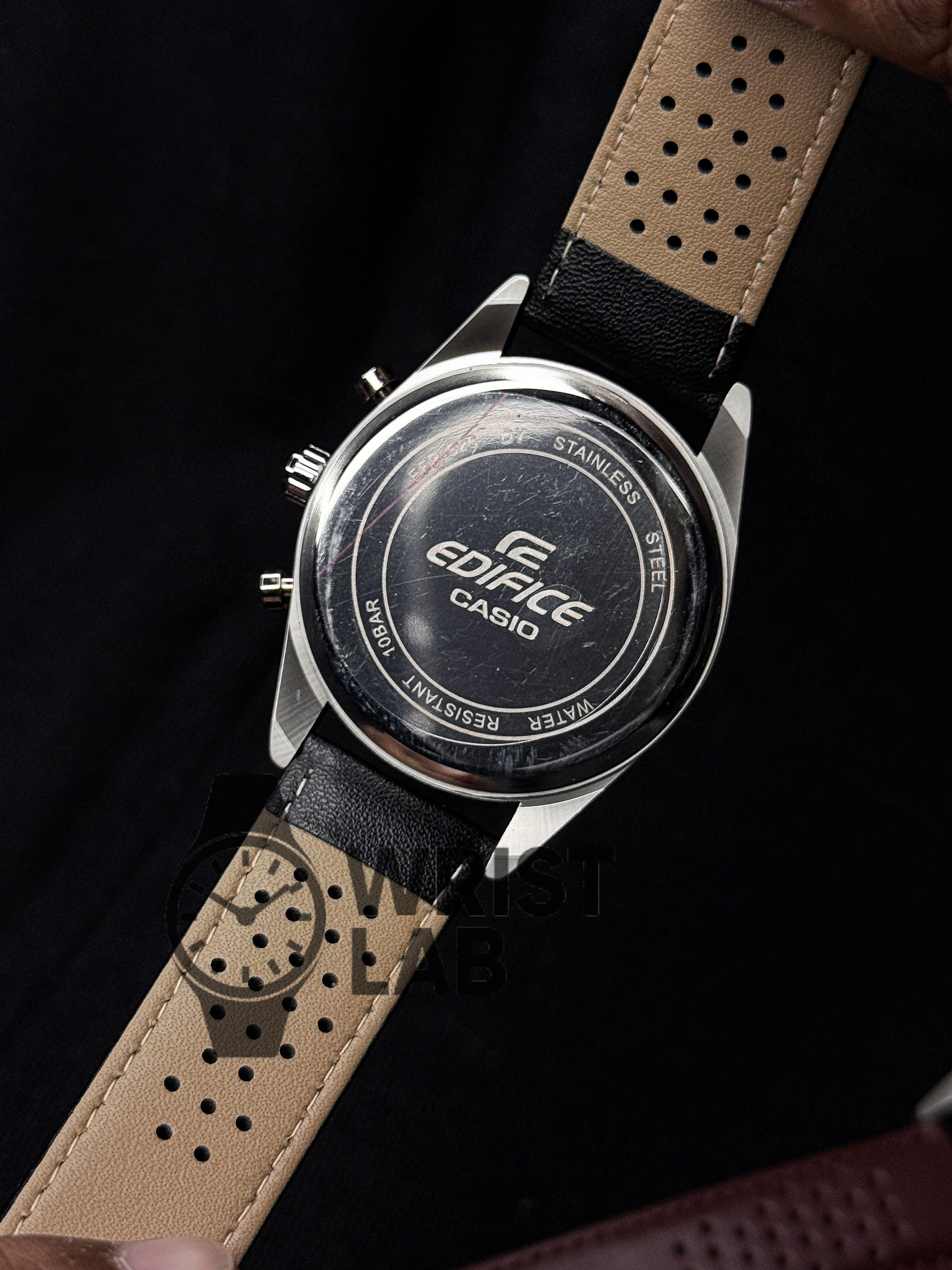 EDIFICE CLASSIC TRI-SUBDIAL BLACK DIAL BLACK BELT_img_4