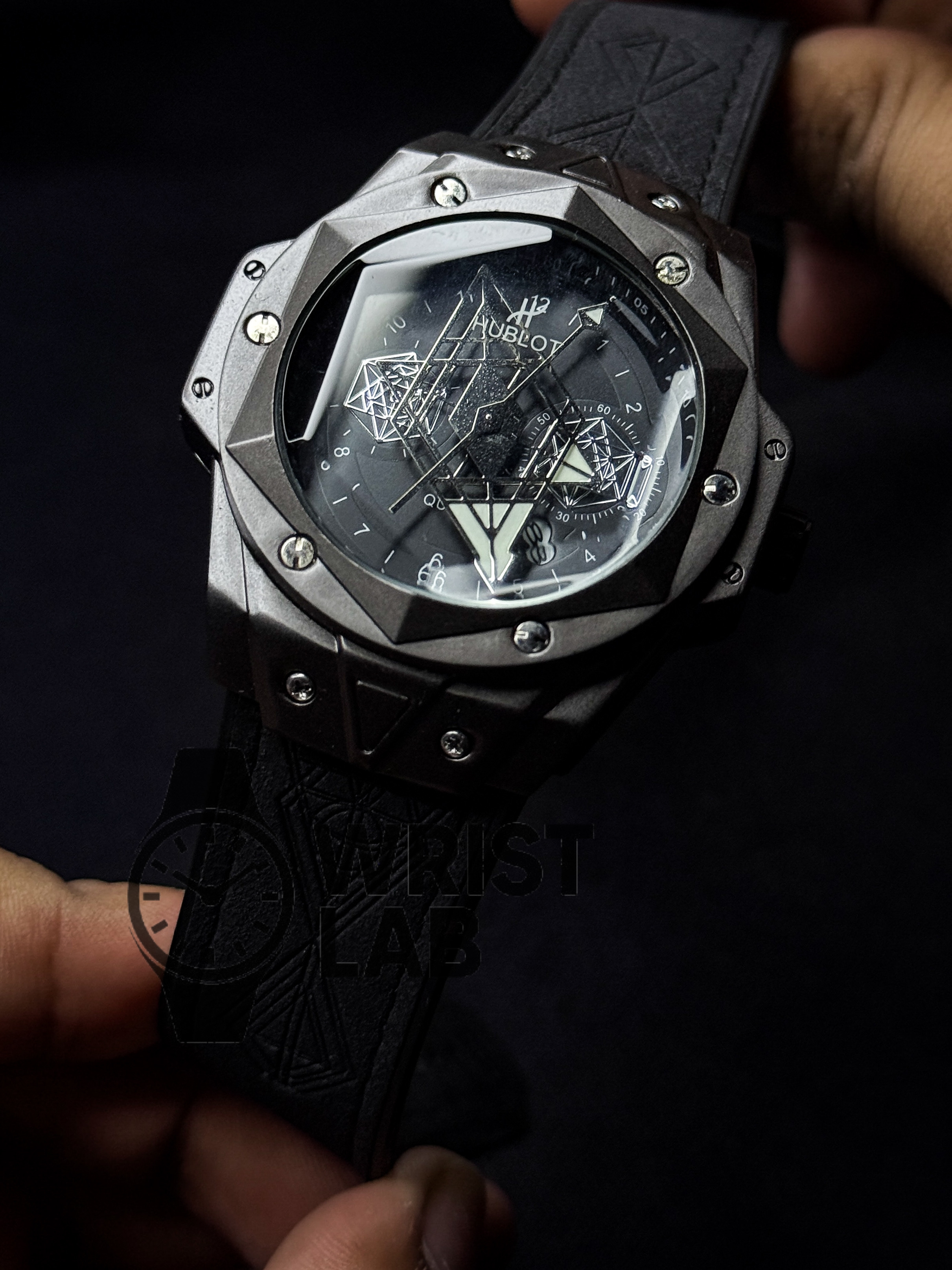 HUBLOT SANG BLEU BLACK MENS WATCH_img_1