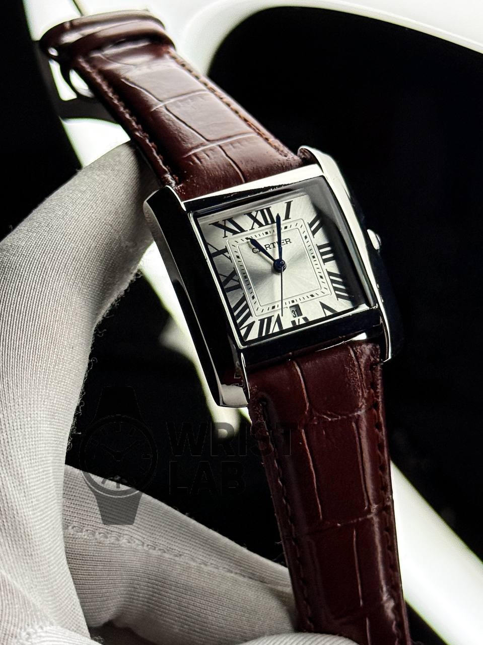 CARTIER MONARCH CLASSIC RECTANGLE SILVER BROWN EDITION_img_0