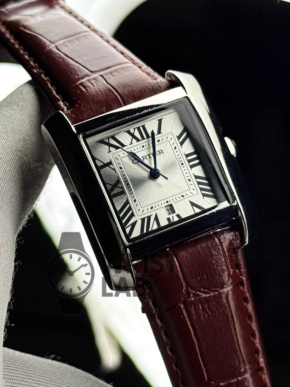 CARTIER MONARCH CLASSIC RECTANGLE SILVER BROWN EDITION_img_1
