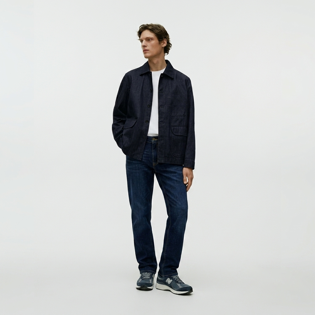 Lee Men's Classic Dark Wash Straight Leg Denim Jeans_img_1