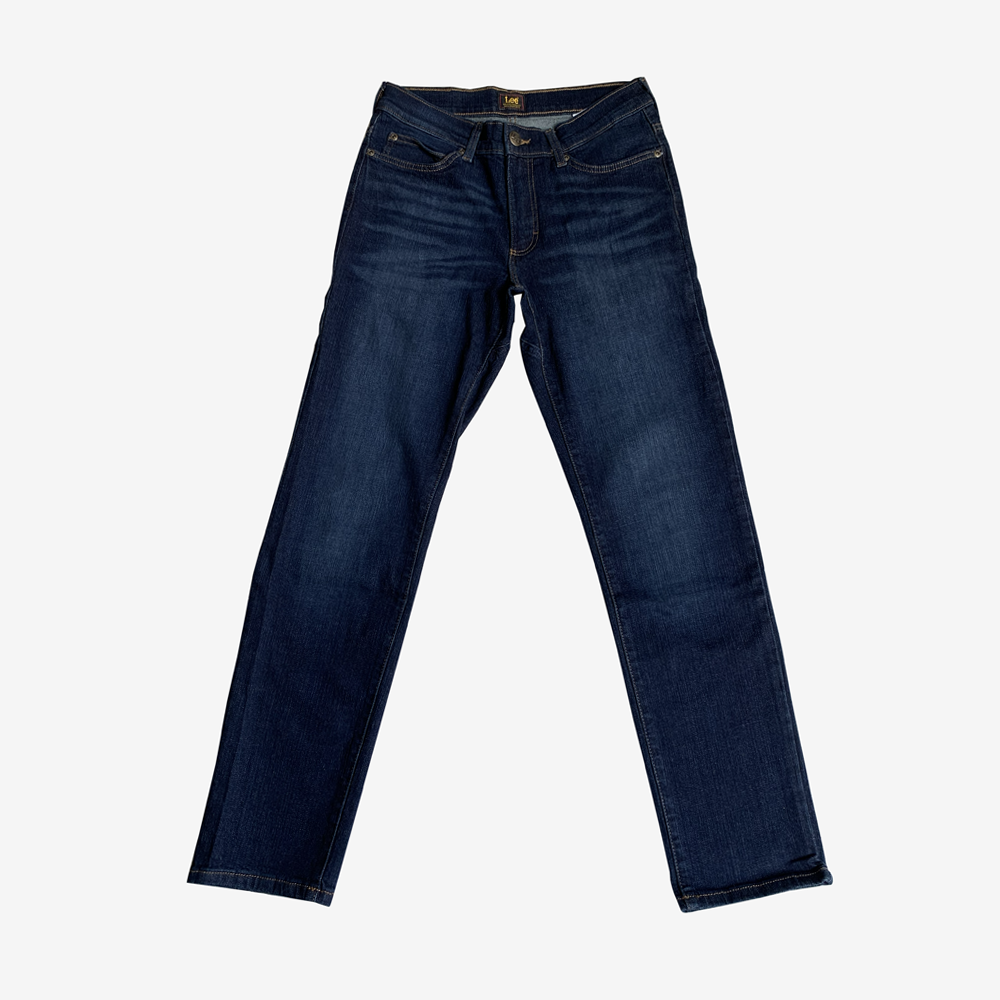 Lee Men's Classic Dark Wash Straight Leg Denim Jeans