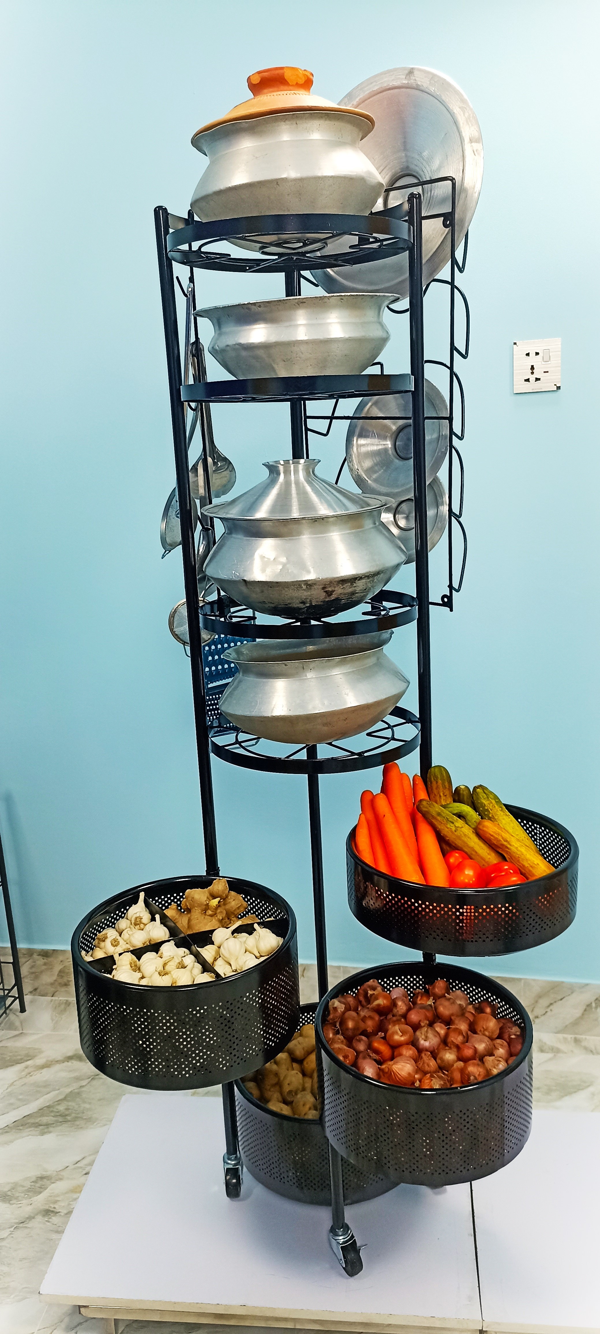 All-in-One Vegetable Kitchen Rack – 5 Feet | 8 Shelves |_img_2