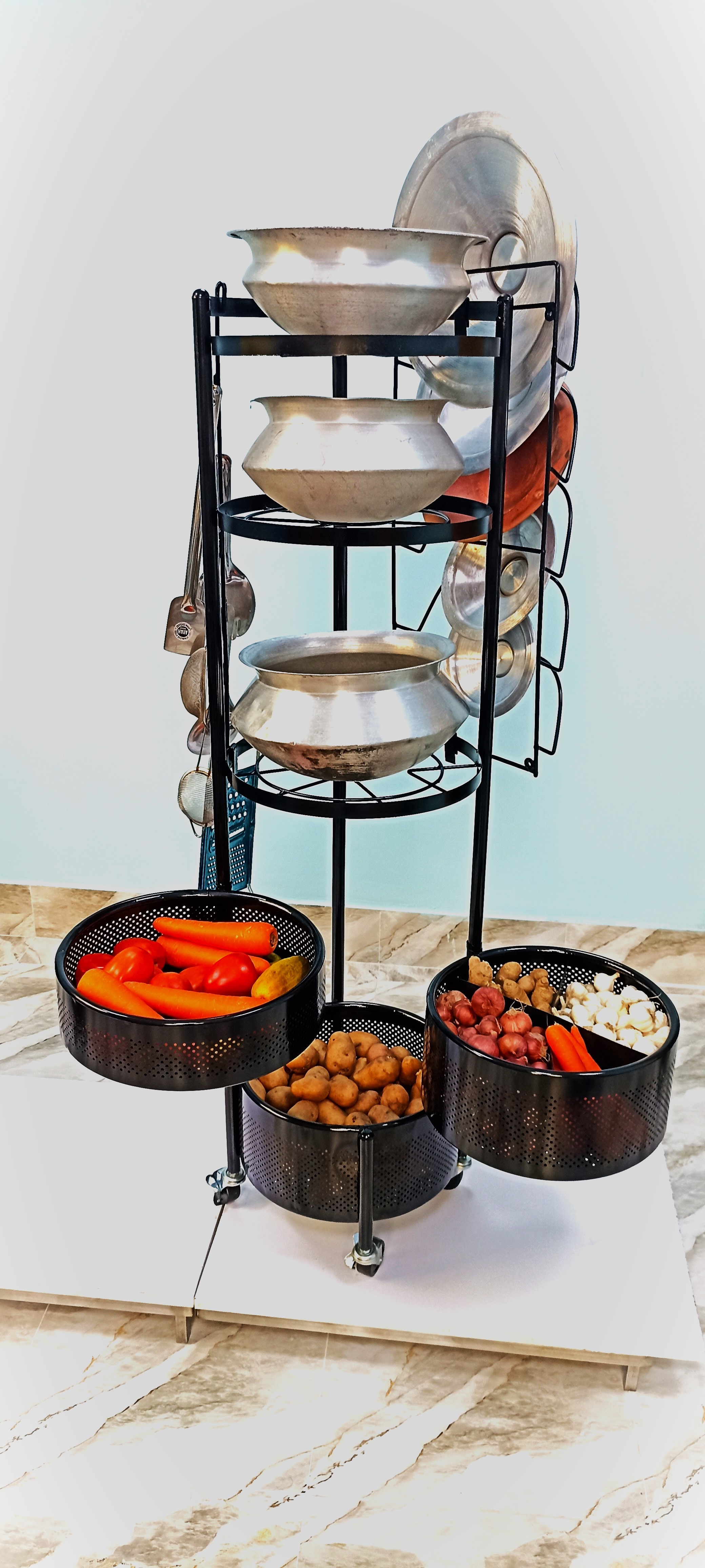 All-in-One Vegetable Kitchen Rack – 4 Feet | 6 Shelves |_img_1