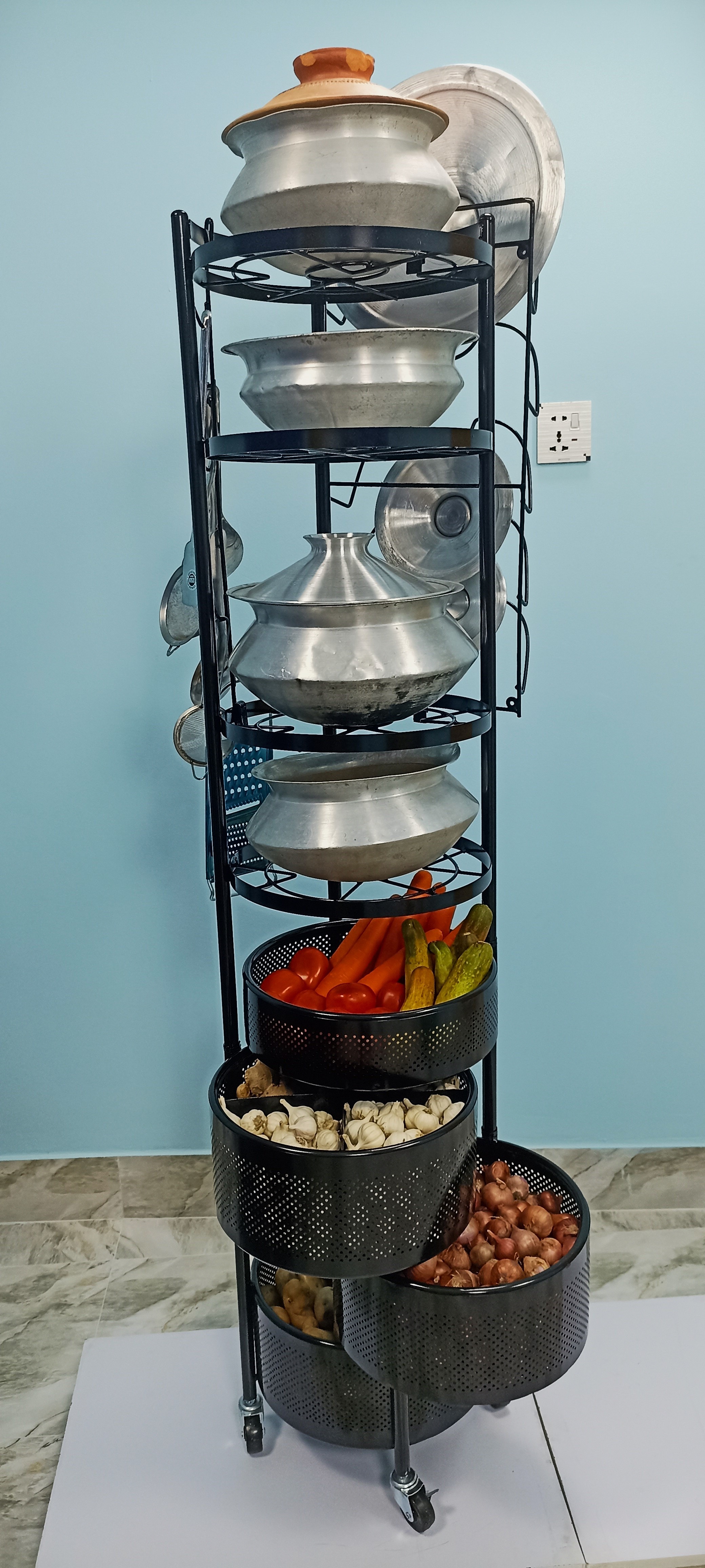 All-in-One Vegetable Kitchen Rack – 5 Feet | 8 Shelves |_img_1