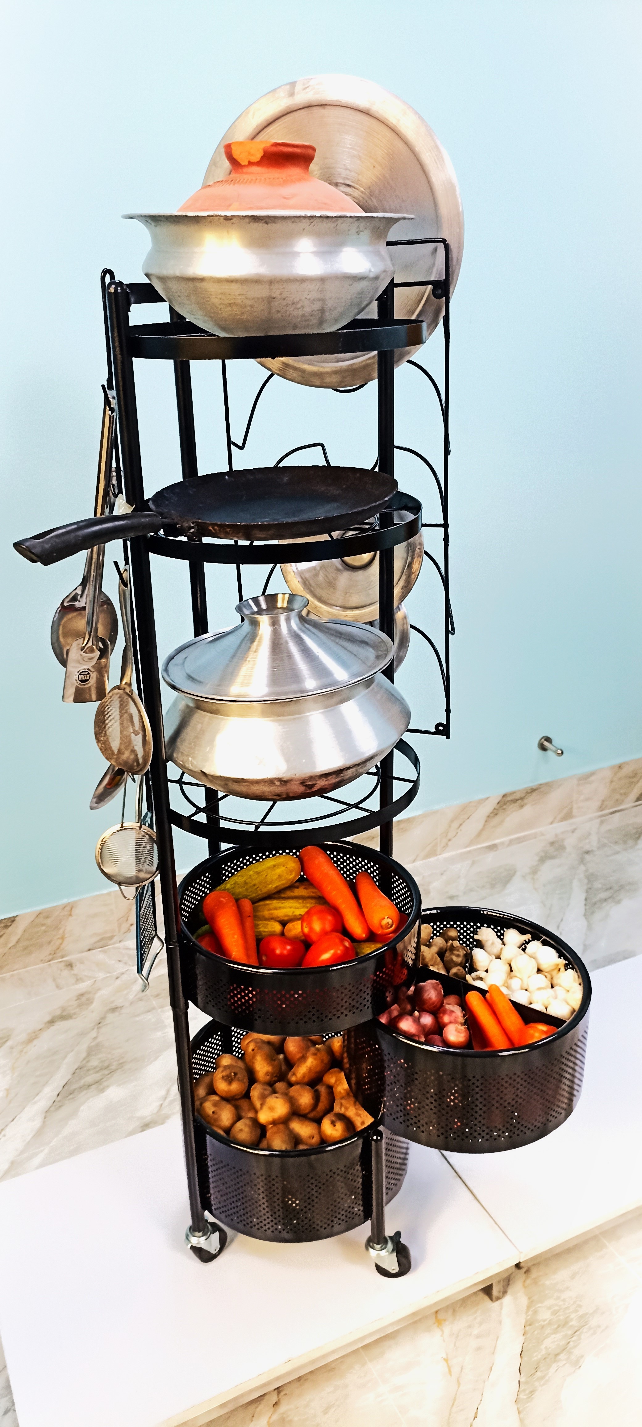 All-in-One Vegetable Kitchen Rack – 4 Feet | 6 Shelves |_img_3