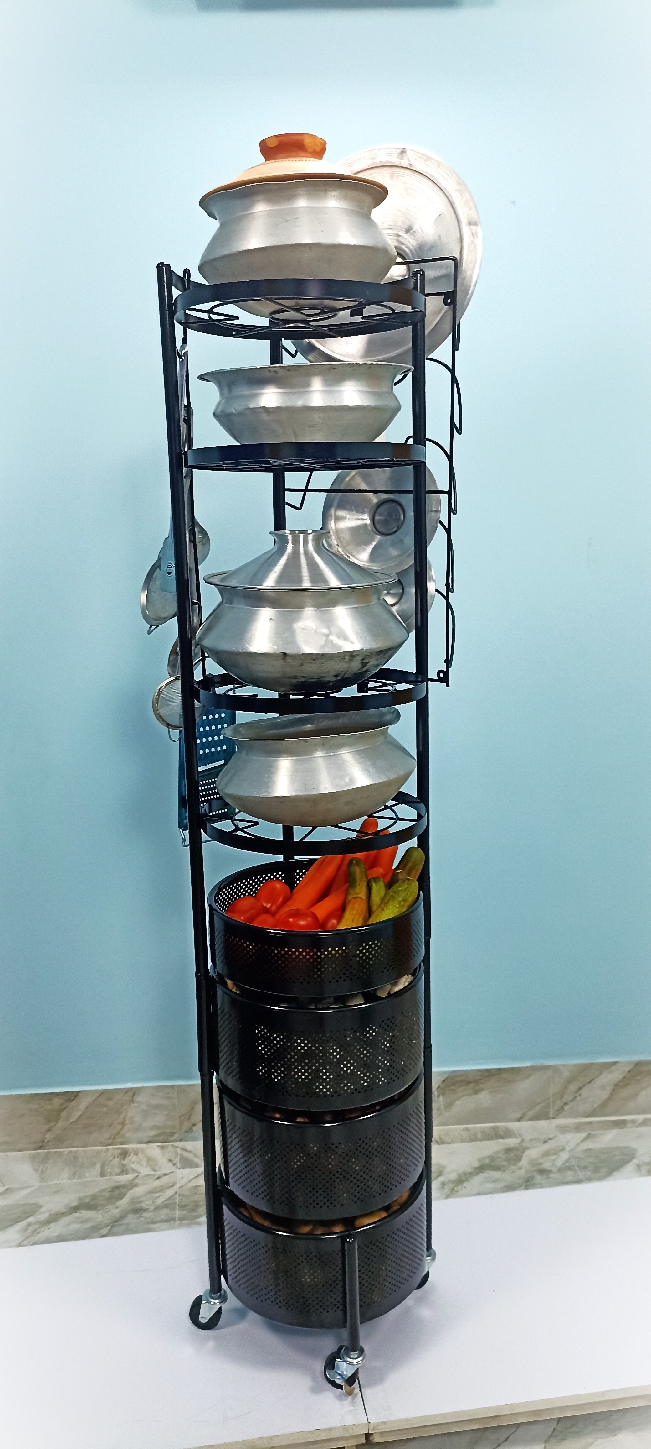 All-in-One Vegetable Kitchen Rack – 5 Feet | 8 Shelves |_img_5