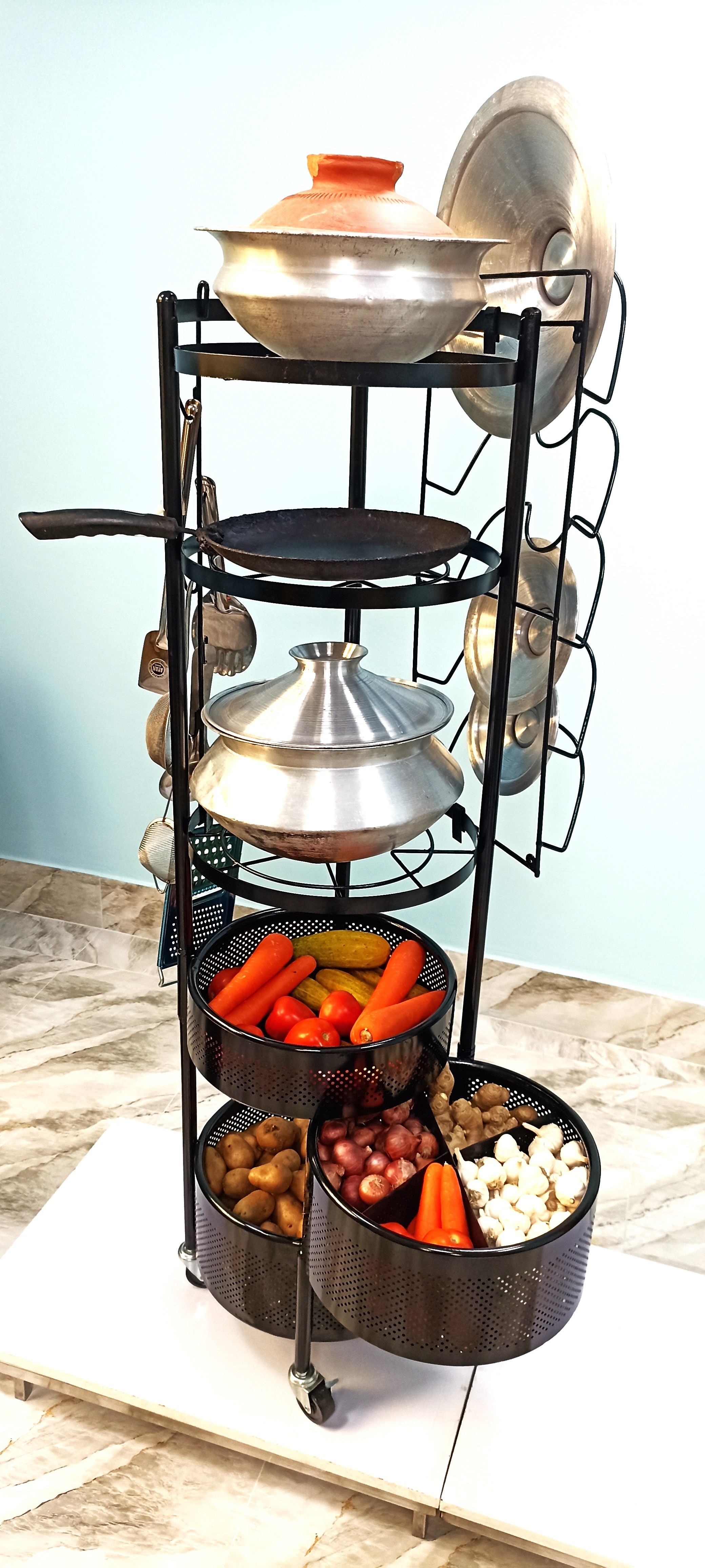 All-in-One Vegetable Kitchen Rack – 4 Feet | 6 Shelves |_img_2