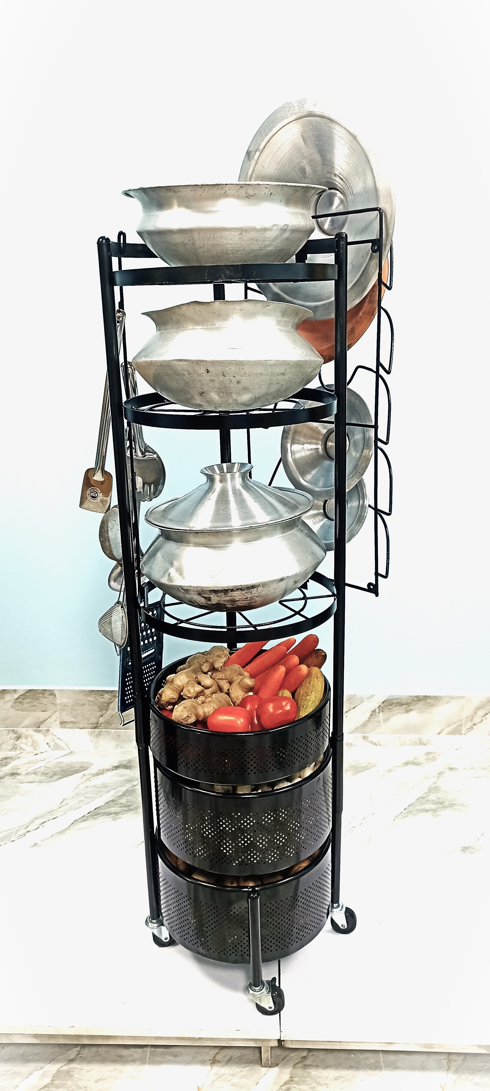 All-in-One Vegetable Kitchen Rack – 4 Feet | 6 Shelves |_img_5