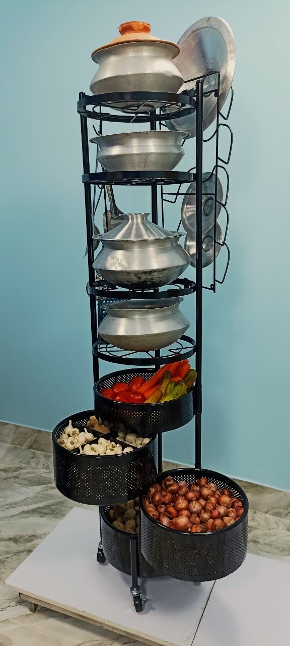 All-in-One Vegetable Kitchen Rack – 5 Feet | 8 Shelves |_img_3