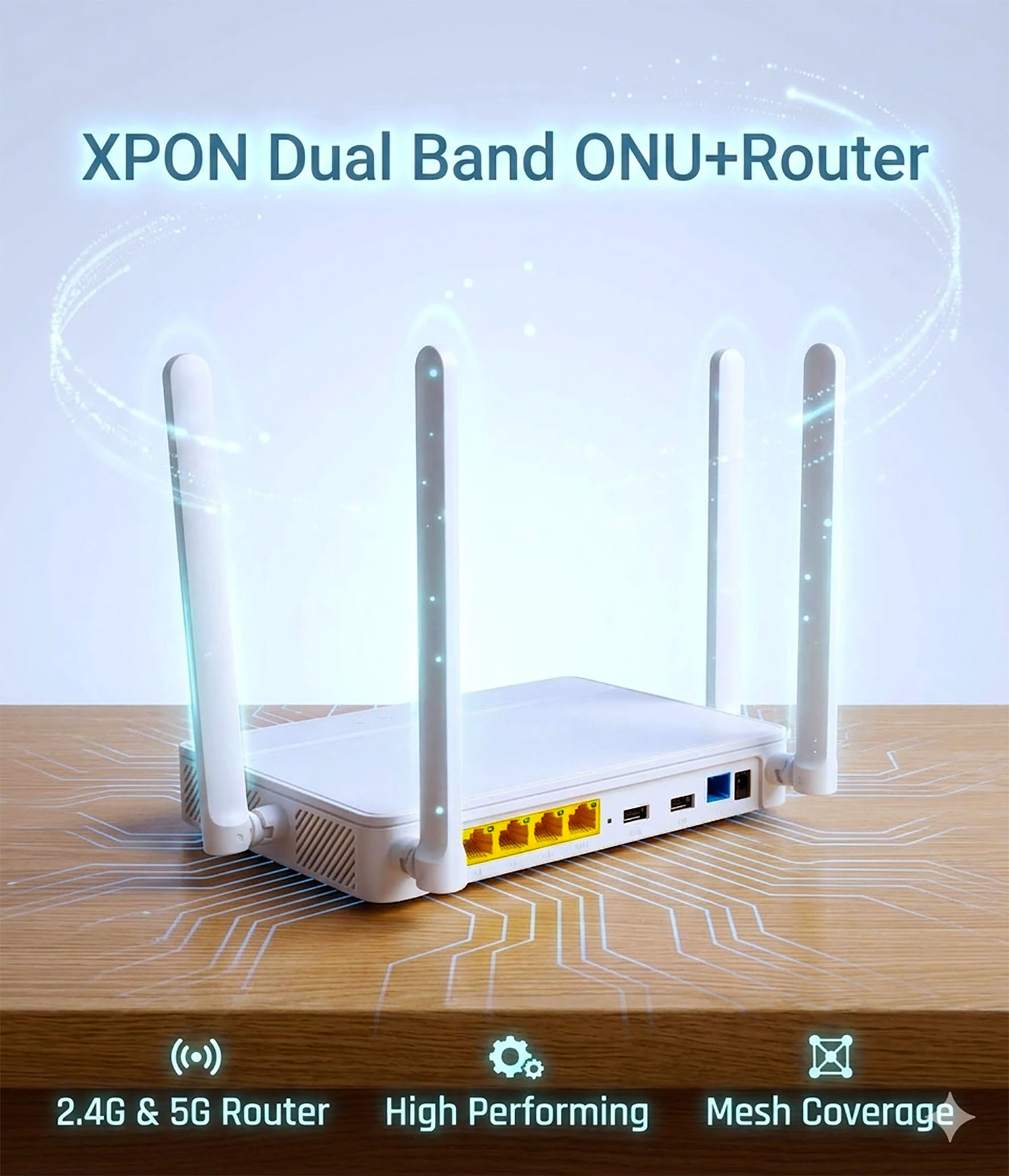ZTE Chipset Dual Band | XPON ONU Router 5G & 2.4G_img_2