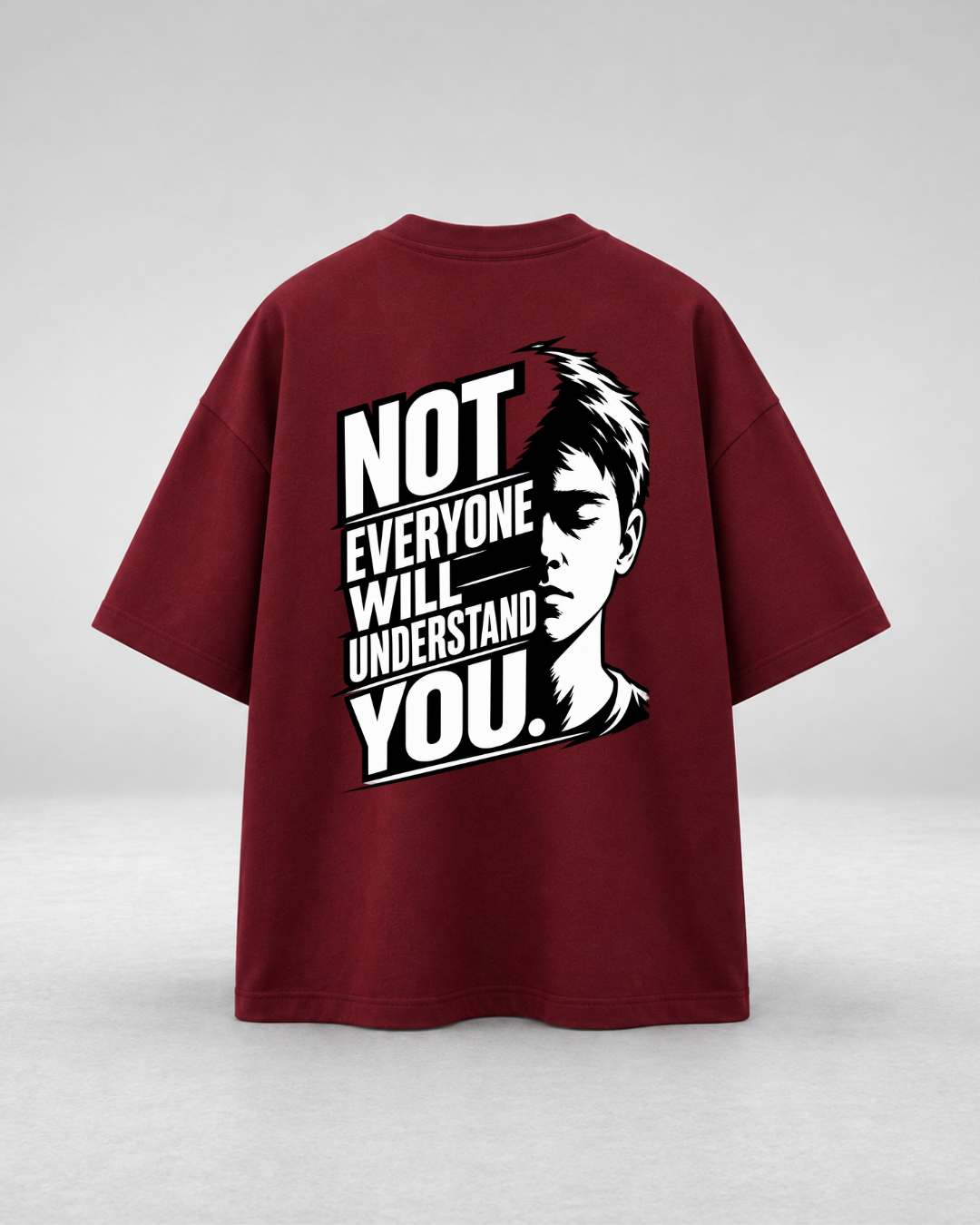 Premium Maroon Faith Drop Shoulder_img_1