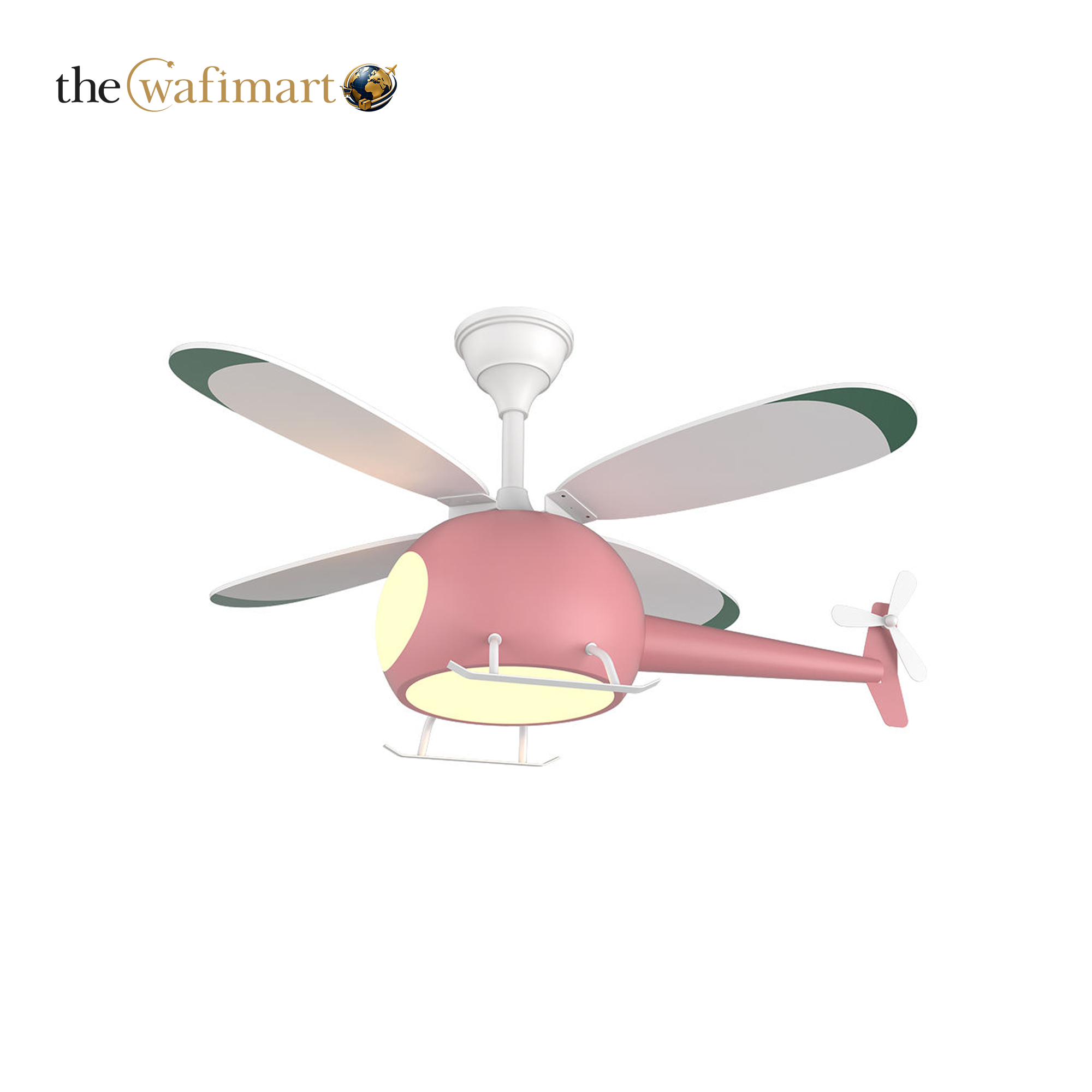 New Model Children's Room Helicopter Flying Aircraft Cartoon LED Ceiling Fan Light_img_1