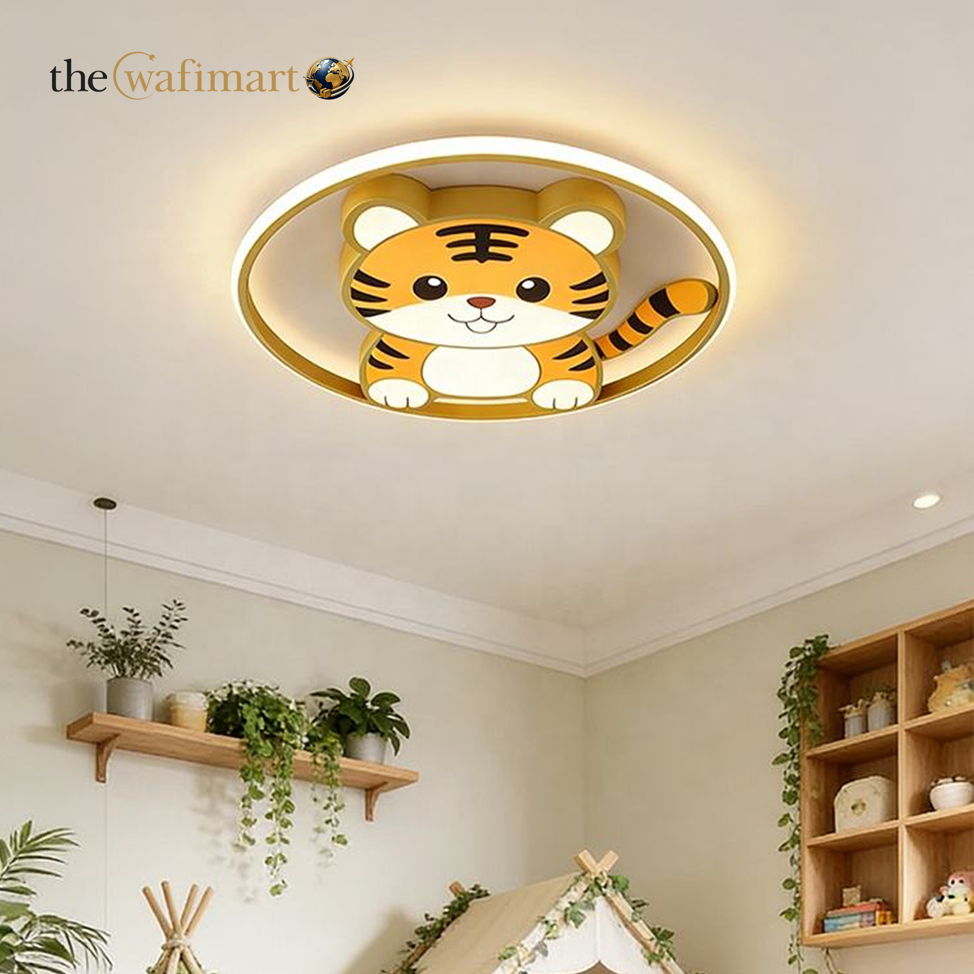 Creative Animal LED Ceiling Light 39W 3CCT Remote Control Dimmable Bedroom Light 110V Modern Eye protection Energy-saving Light_img_3