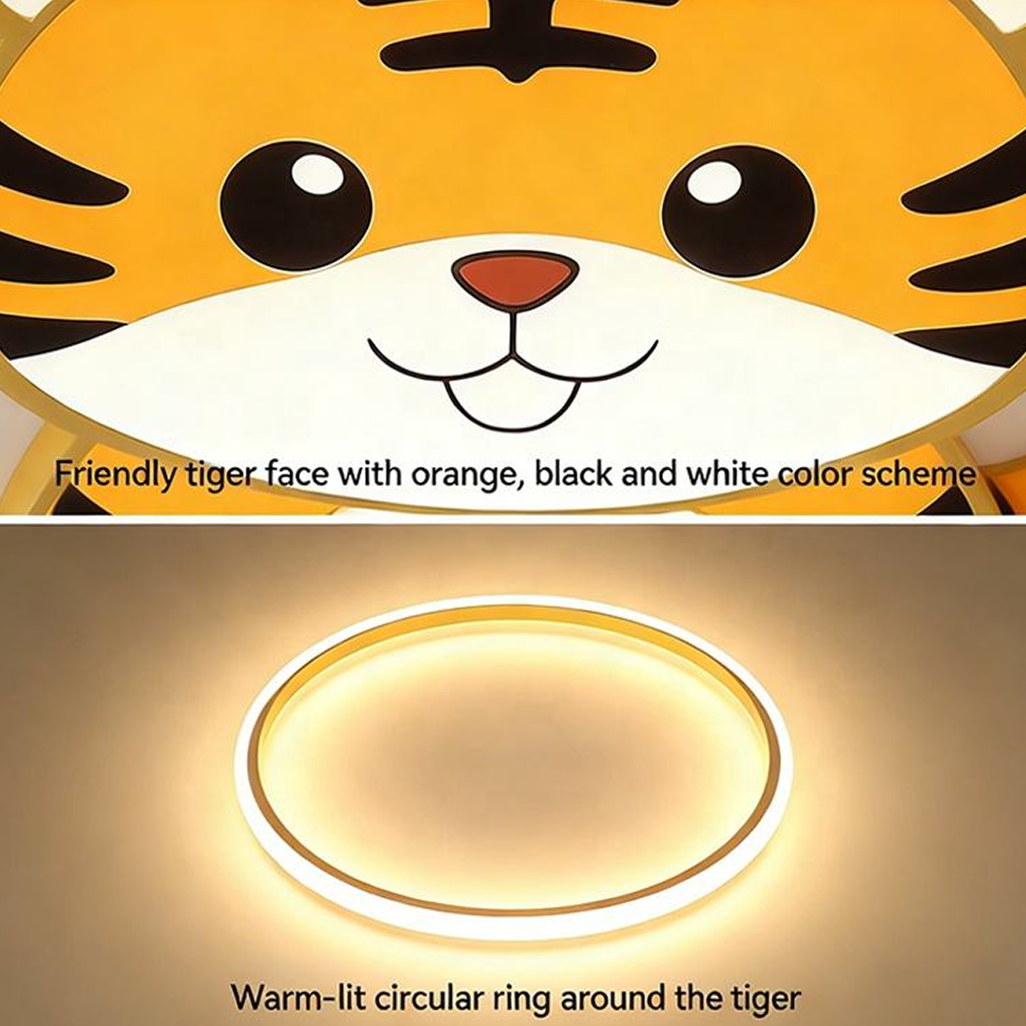 Creative Animal LED Ceiling Light 39W 3CCT Remote Control Dimmable Bedroom Light 110V Modern Eye protection Energy-saving Light_img_4